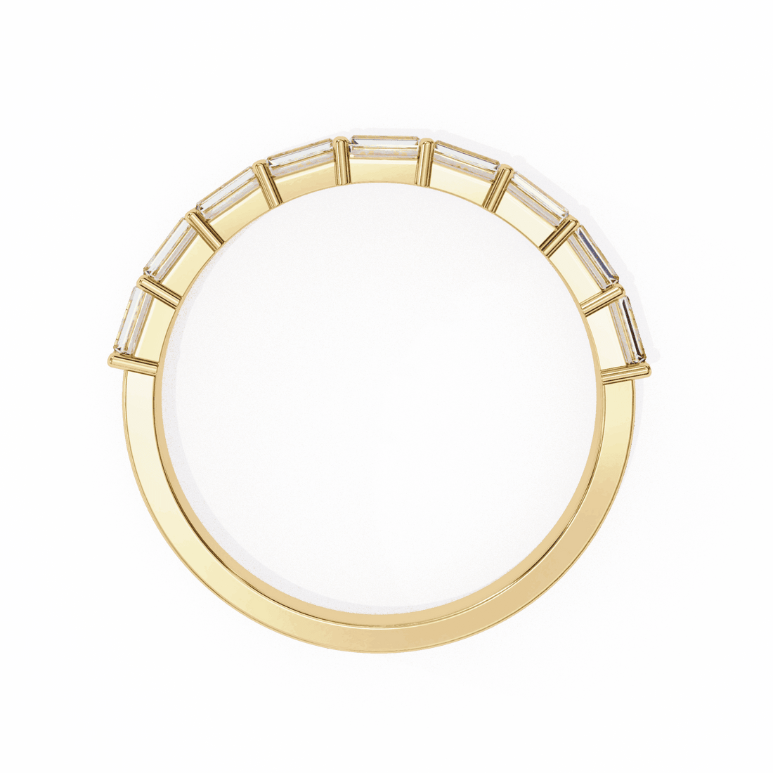 0.75 Carat Baguette and Round Eternity Ring in Moissanite | House of Estara