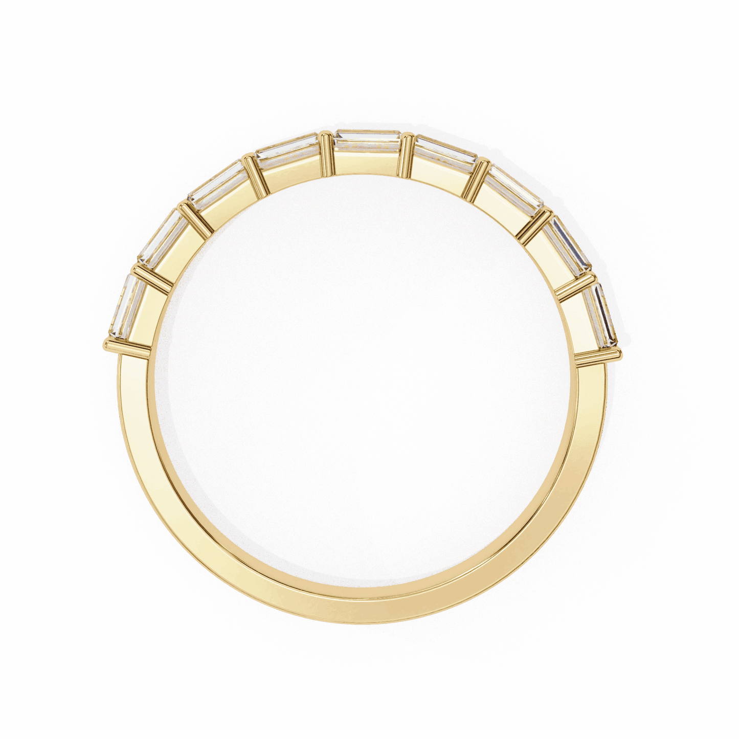 0.75 Carat Baguette and Round Eternity Ring in Moissanite | House of Estara