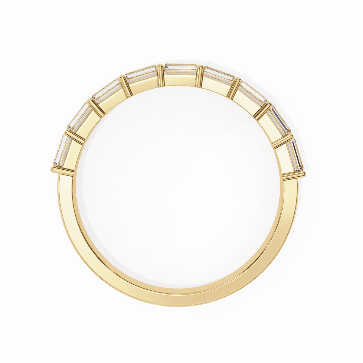 0.75 Carat Baguette and Round Eternity Ring in Moissanite | House of Estara