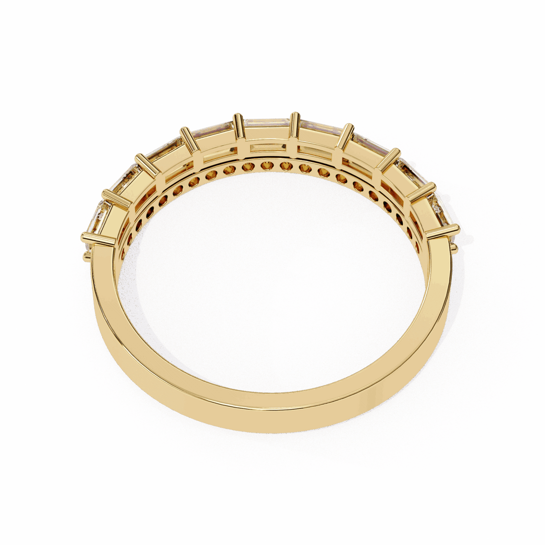 0.75 Carat Baguette and Round Eternity Ring in Moissanite | House of Estara