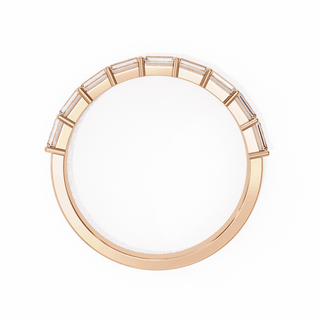 0.75 Carat Baguette and Round Eternity Ring in Moissanite | House of Estara
