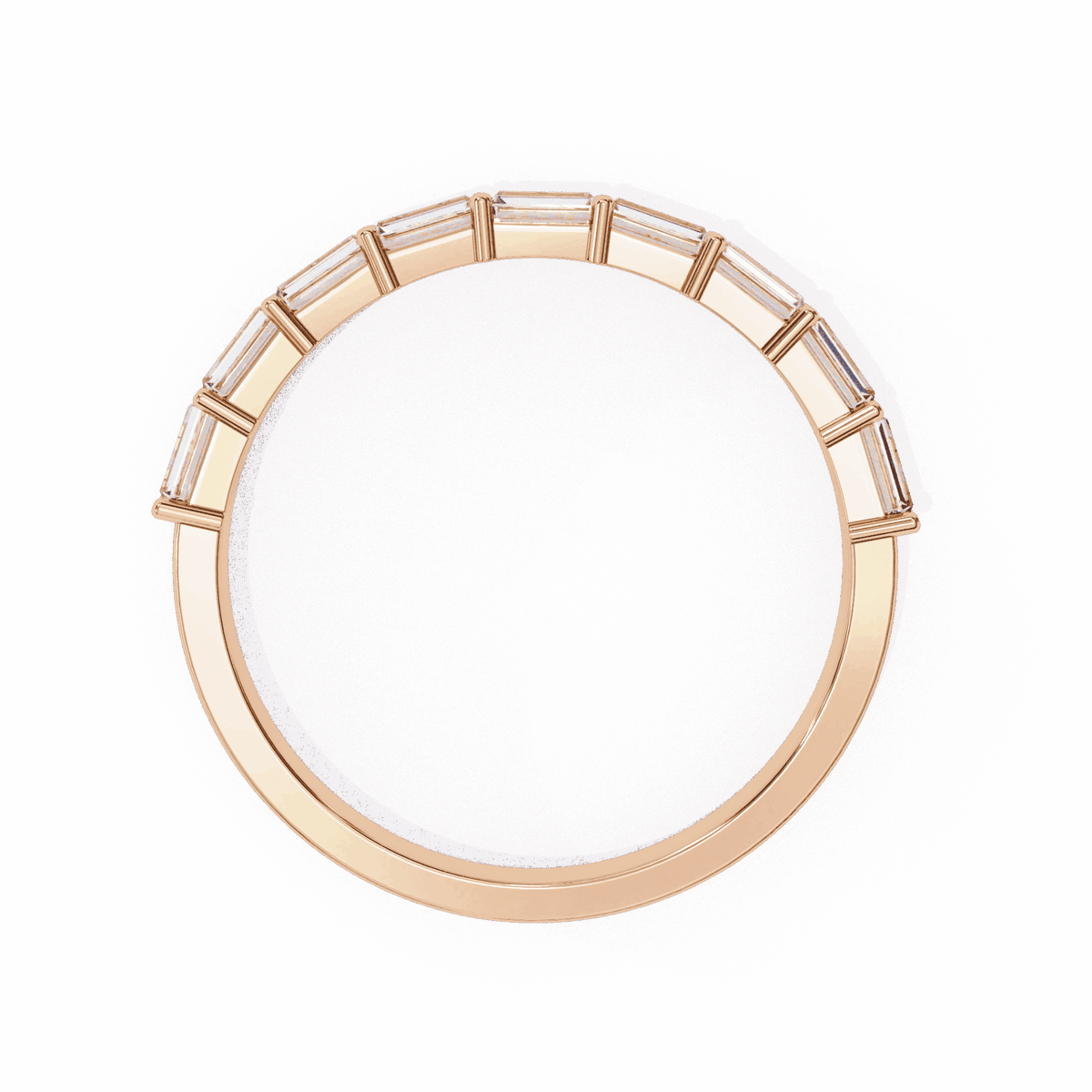 0.75 Carat Baguette and Round Eternity Ring in Moissanite | House of Estara
