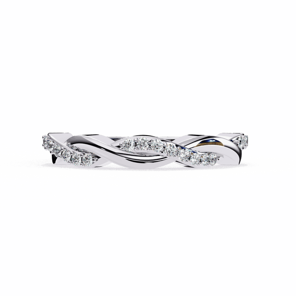 3.2 mm Round Cut Crossover Twist Band