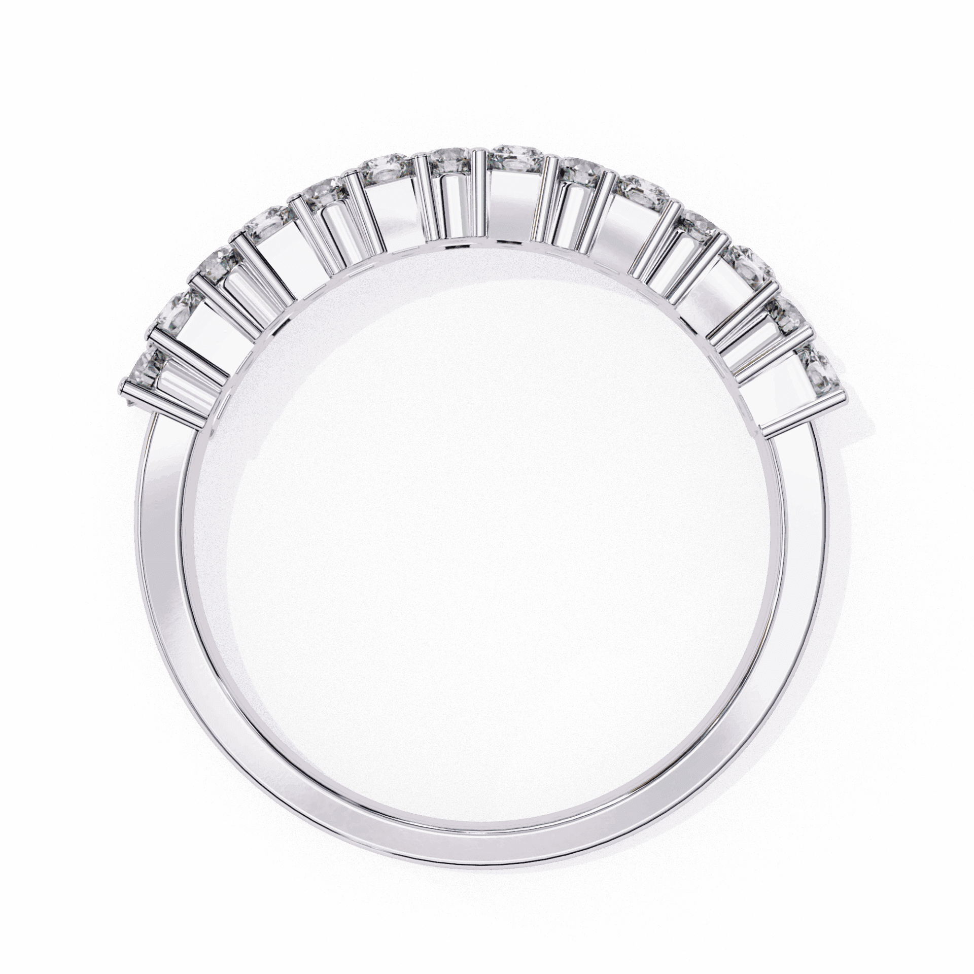 1.25 Carat Radiant and Round Timeless Wedding Band in Moissanite | House of Estara