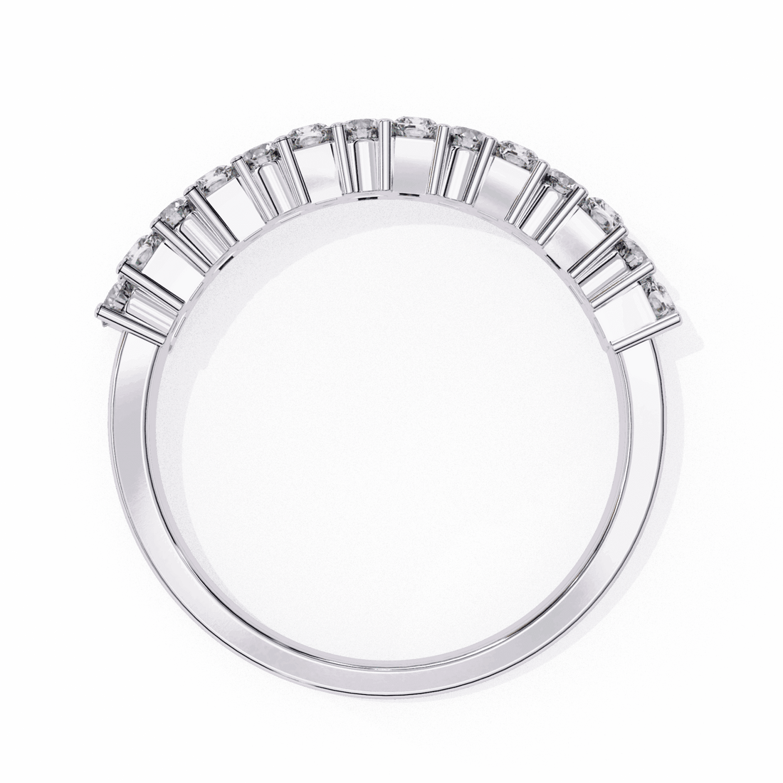 1.25 Carat Radiant and Round Timeless Wedding Band in Moissanite | House of Estara