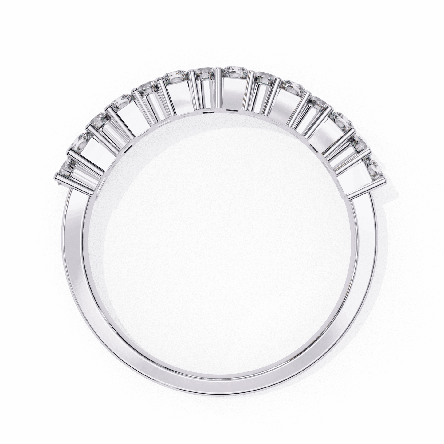 1.25 Carat Radiant and Round Timeless Wedding Band in Moissanite | House of Estara