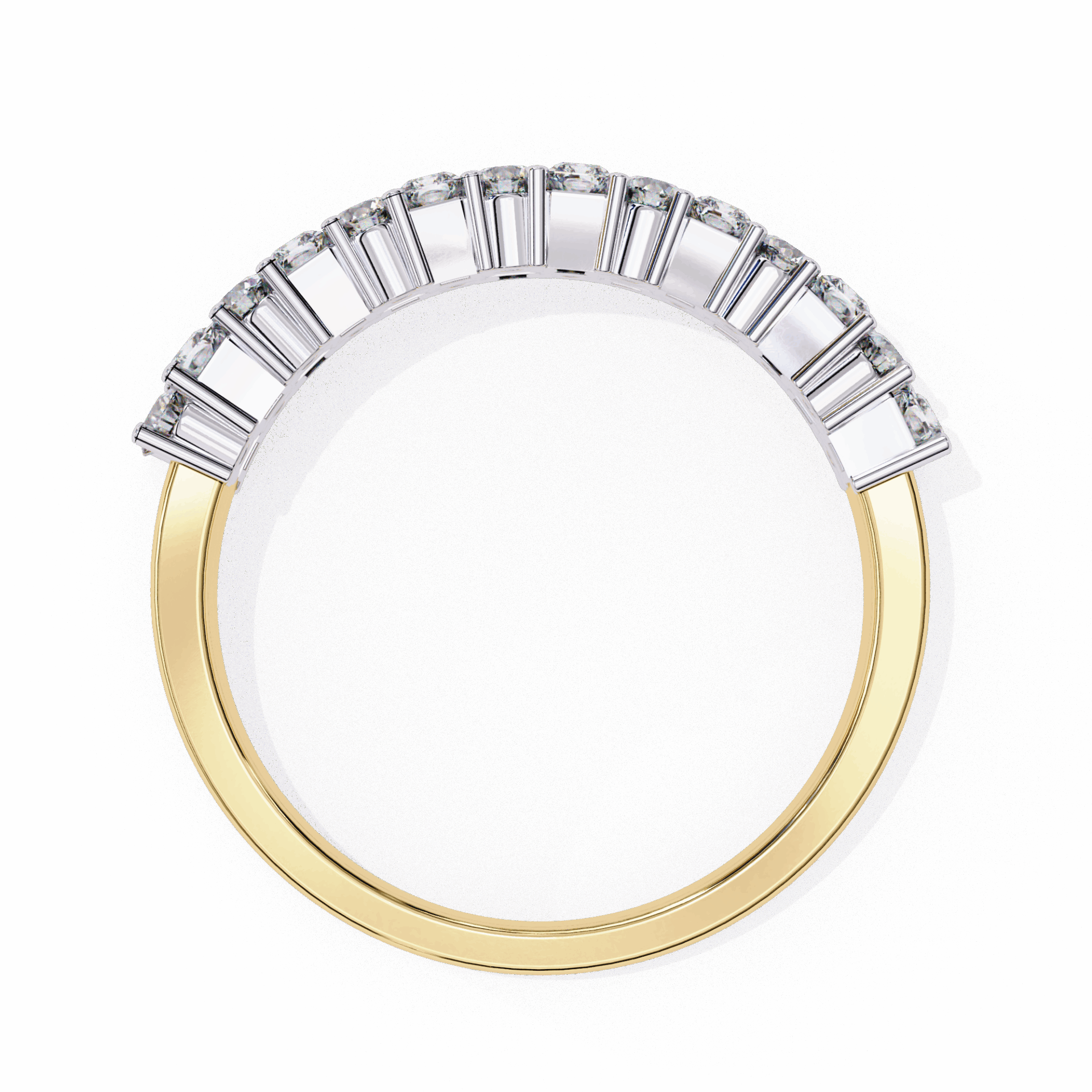 1.25 Carat Radiant and Round Timeless Wedding Band in Moissanite | House of Estara