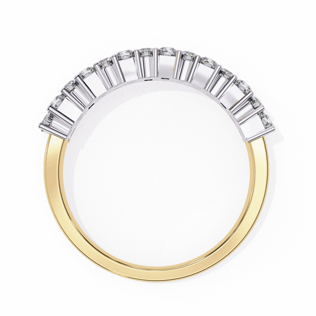 1.25 Carat Radiant and Round Timeless Wedding Band in Moissanite | House of Estara