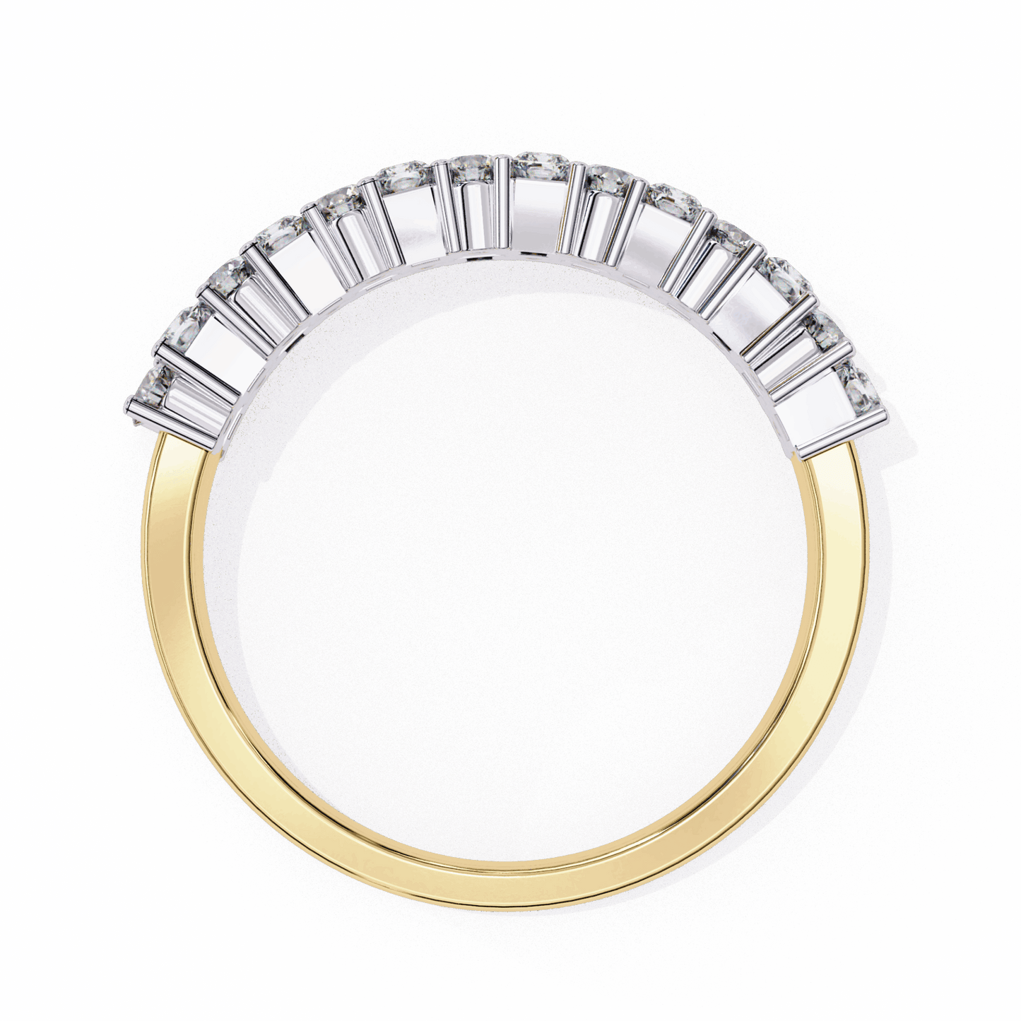 1.25 Carat Radiant and Round Timeless Wedding Band in Moissanite | House of Estara