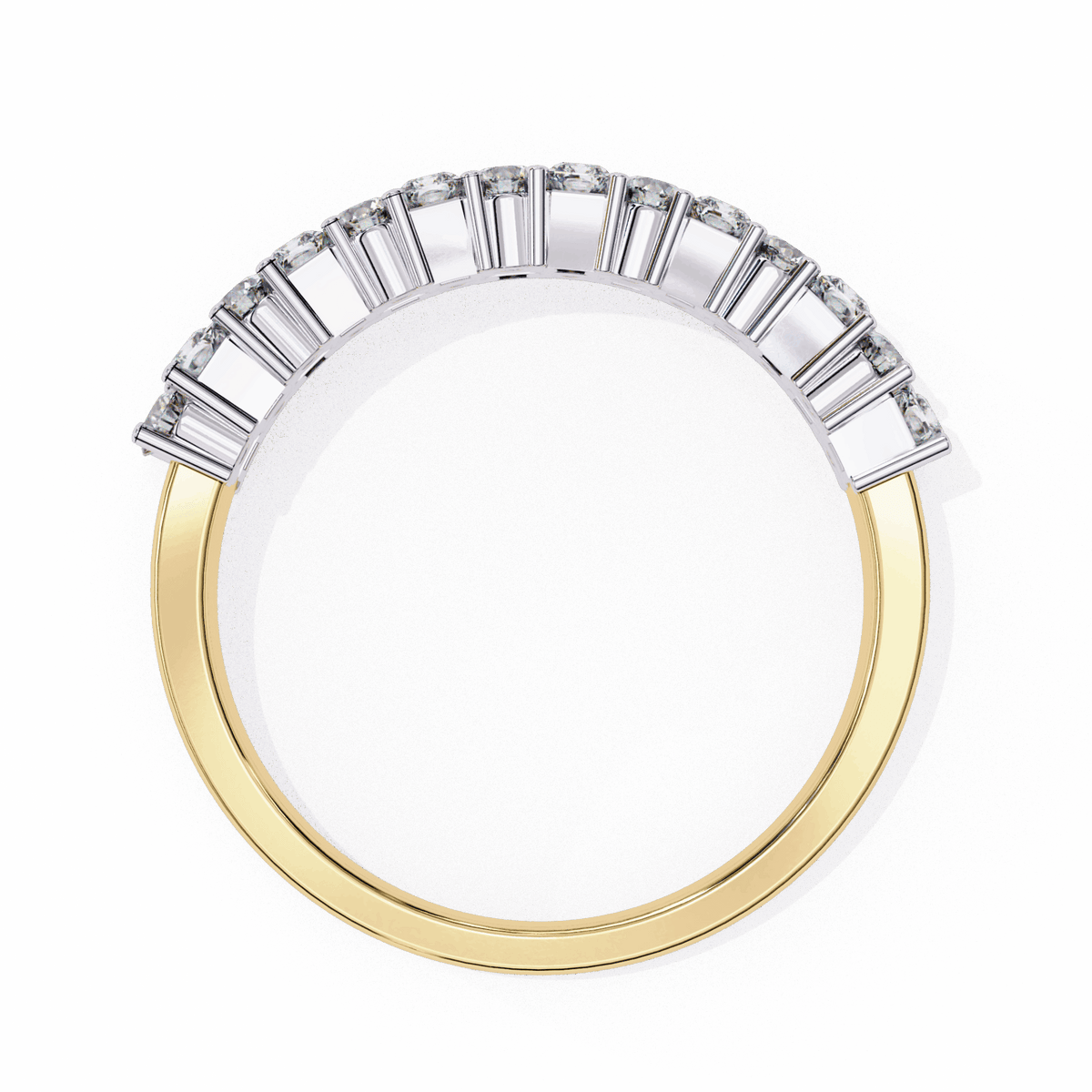1.25 Carat Radiant and Round Timeless Wedding Band in Moissanite | House of Estara