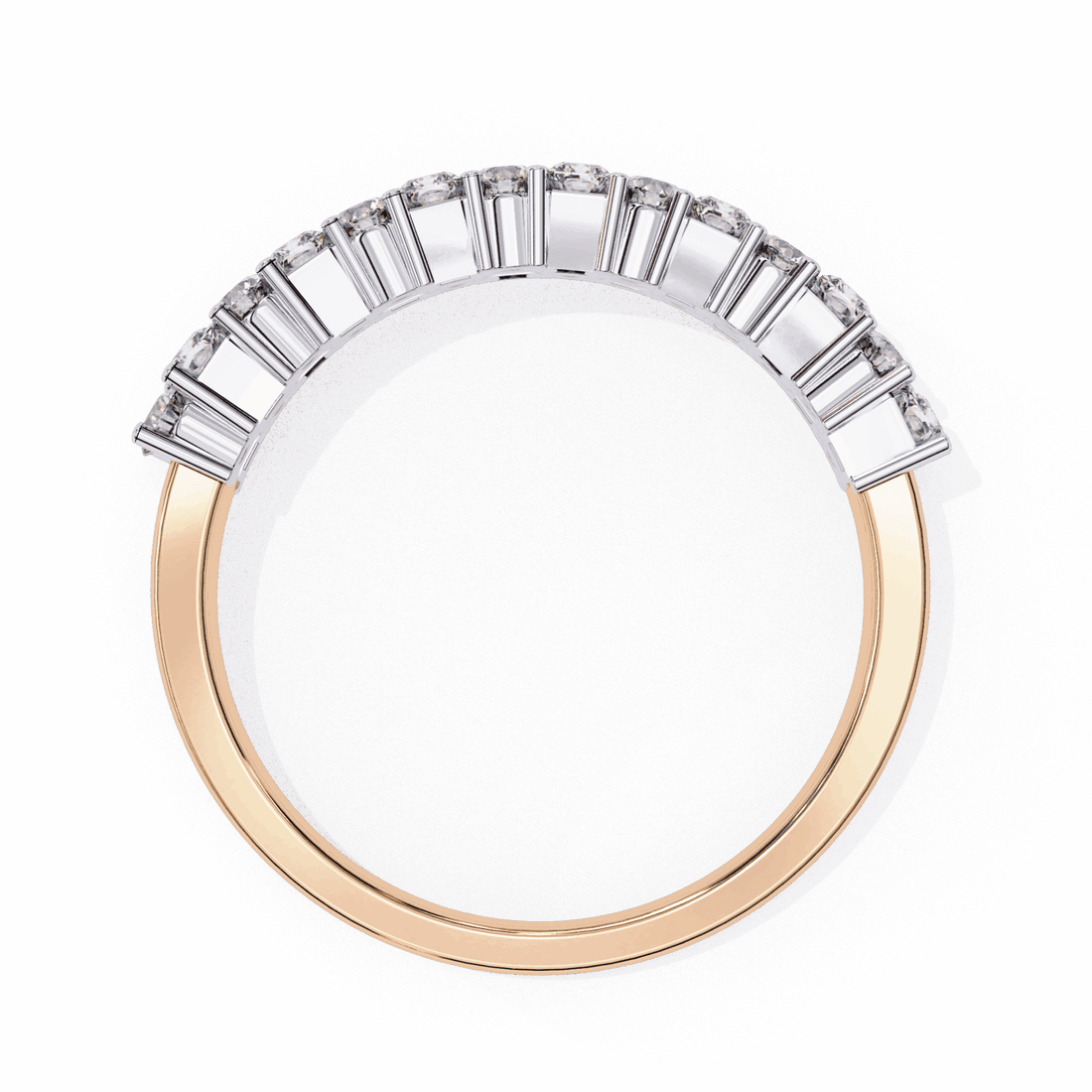 1.25 Carat Radiant and Round Timeless Wedding Band in Moissanite | House of Estara