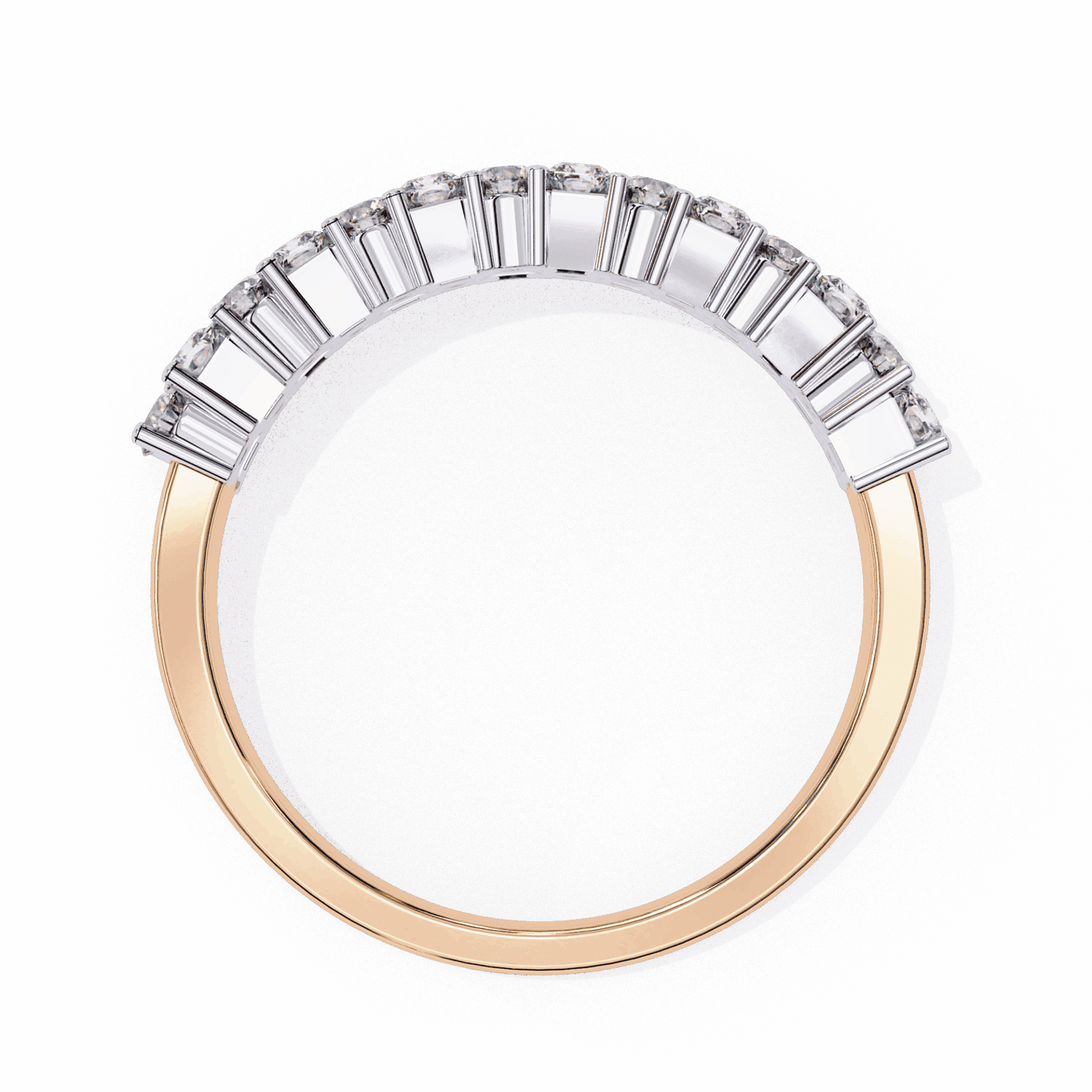 1.25 Carat Radiant and Round Timeless Wedding Band in Moissanite | House of Estara