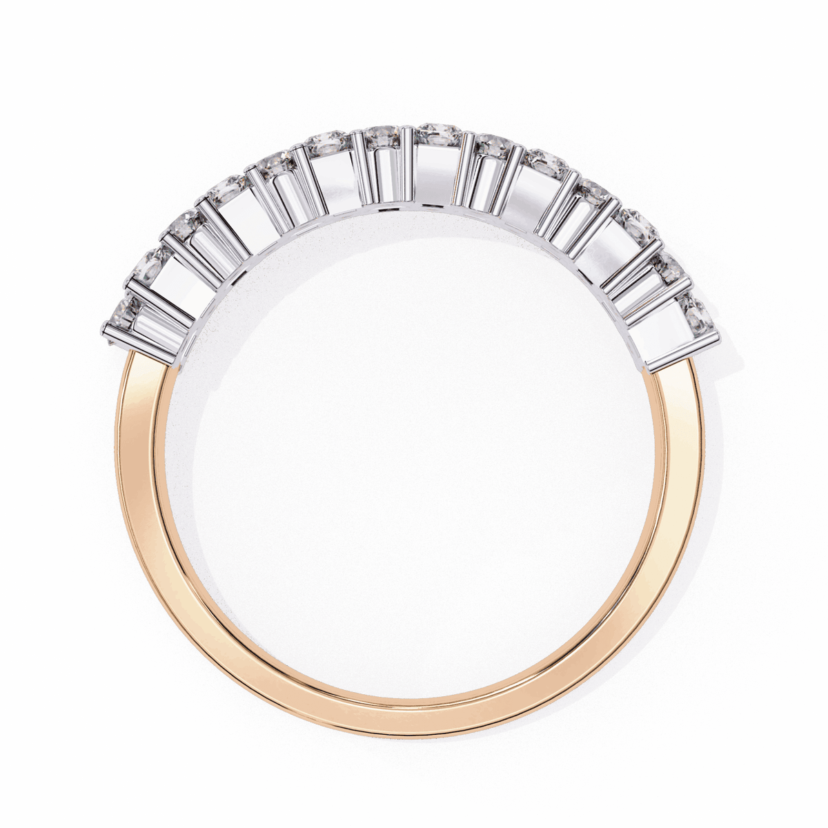 1.25 Carat Radiant and Round Timeless Wedding Band in Moissanite | House of Estara