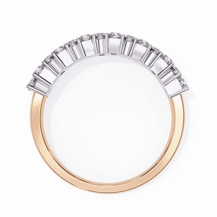 1.25 Carat Radiant and Round Timeless Wedding Band in Moissanite | House of Estara