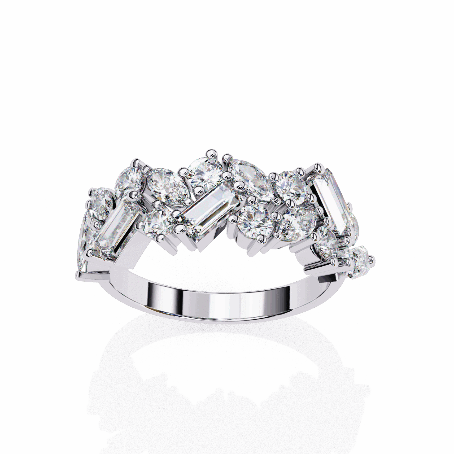 1.75 Carat Marquise Eternity Engagement Ring in Moissanite | House of Estara