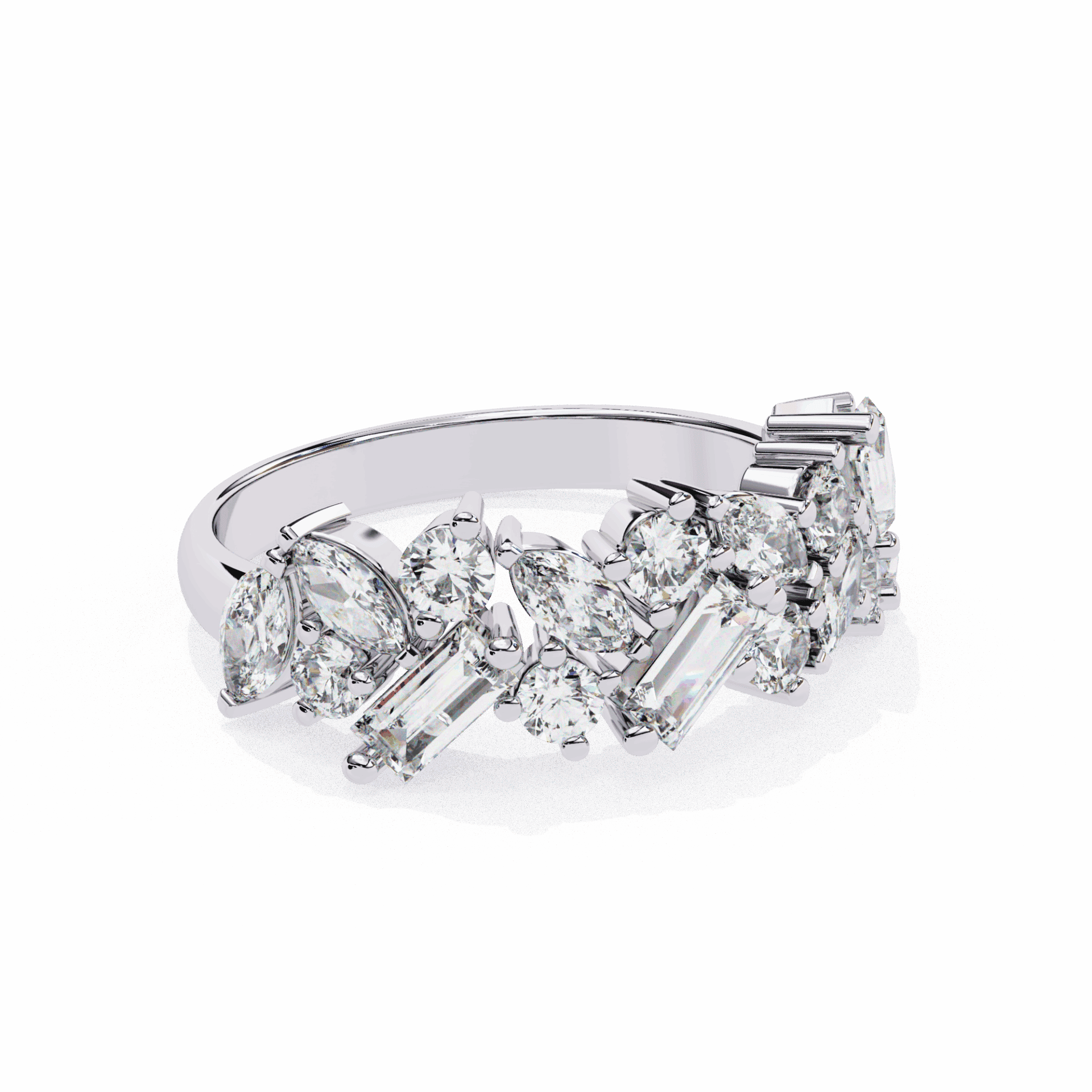 1.75 Carat Marquise Eternity Engagement Ring in Moissanite | House of Estara
