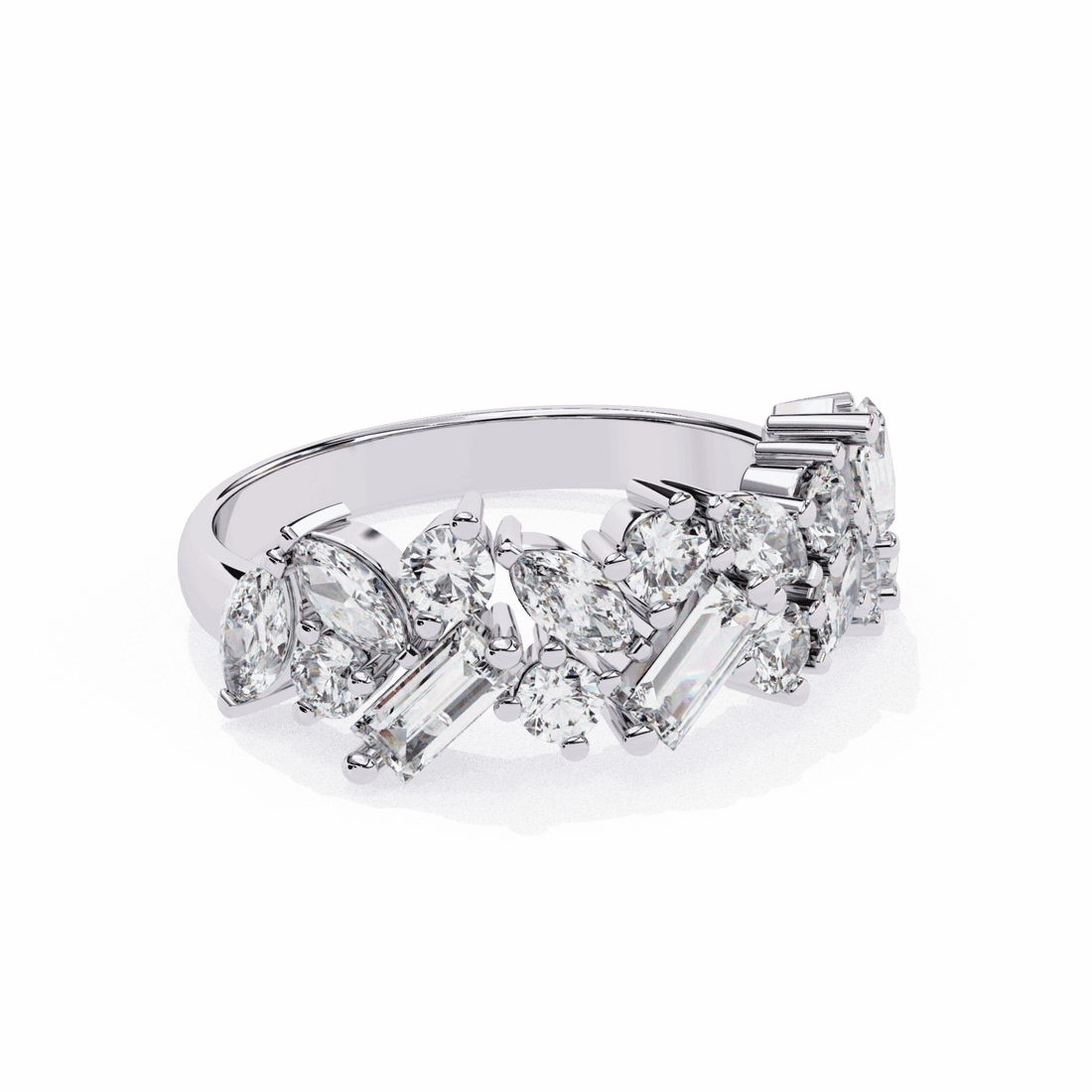 1.75 Carat Marquise Eternity Engagement Ring in Moissanite | House of Estara