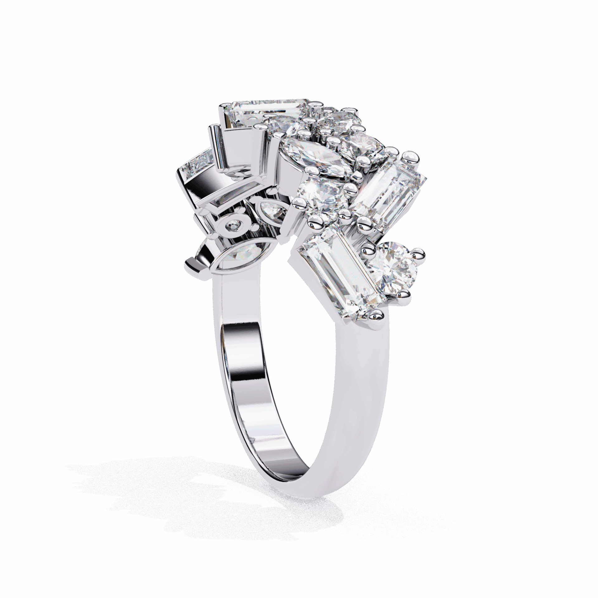 1.75 Carat Marquise Eternity Engagement Ring in Moissanite | House of Estara