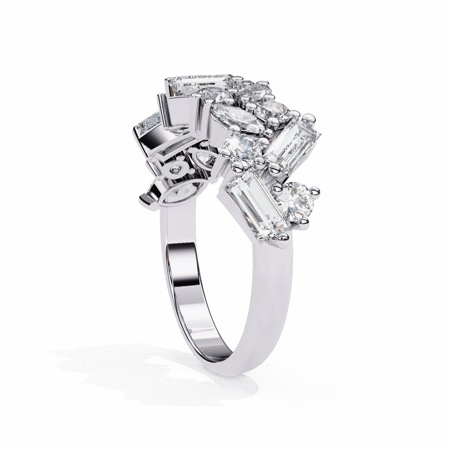 1.75 Carat Marquise Eternity Engagement Ring in Moissanite | House of Estara