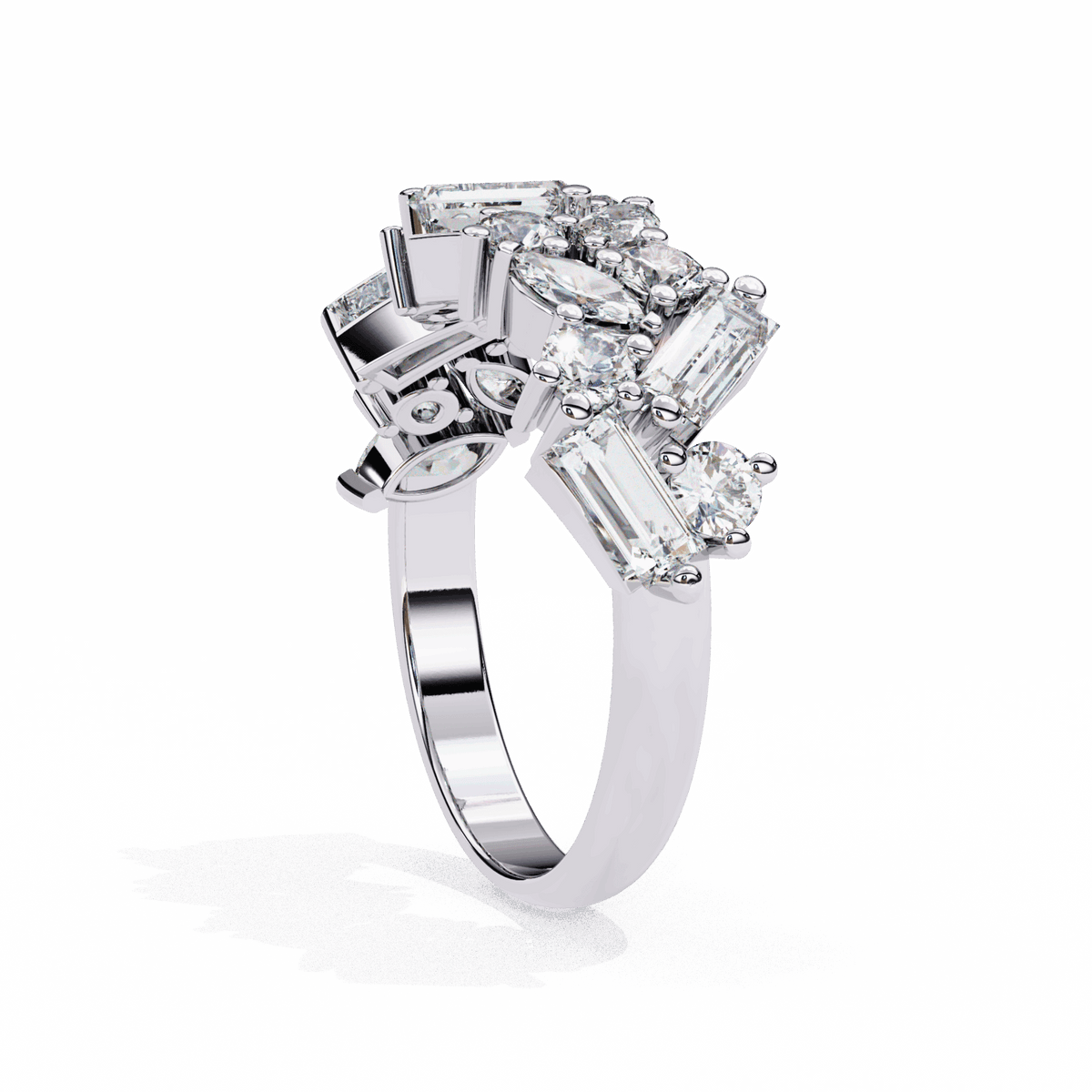 1.75 Carat Marquise Eternity Engagement Ring in Moissanite | House of Estara