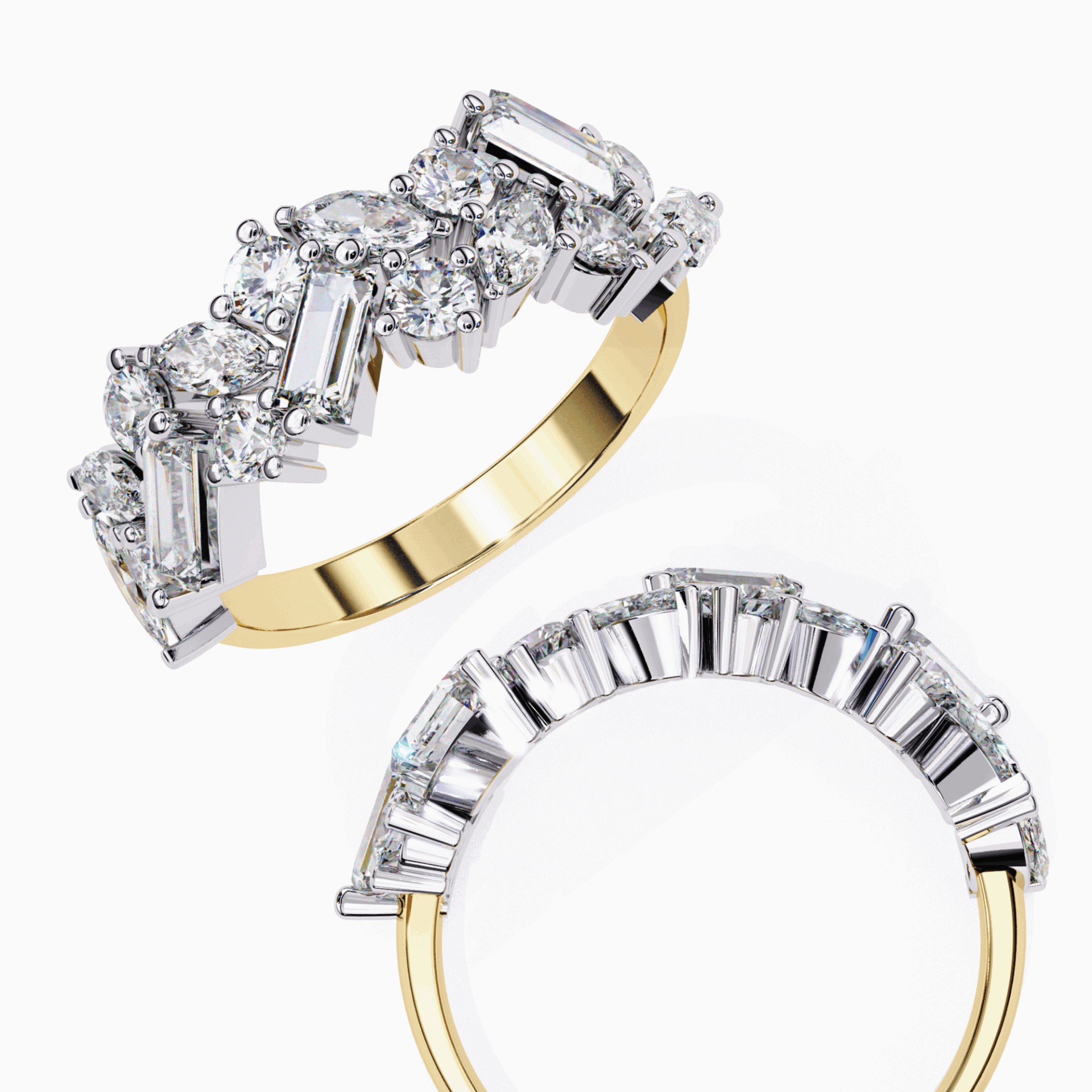 1.75 Carat Marquise Eternity Engagement Ring in Moissanite | House of Estara