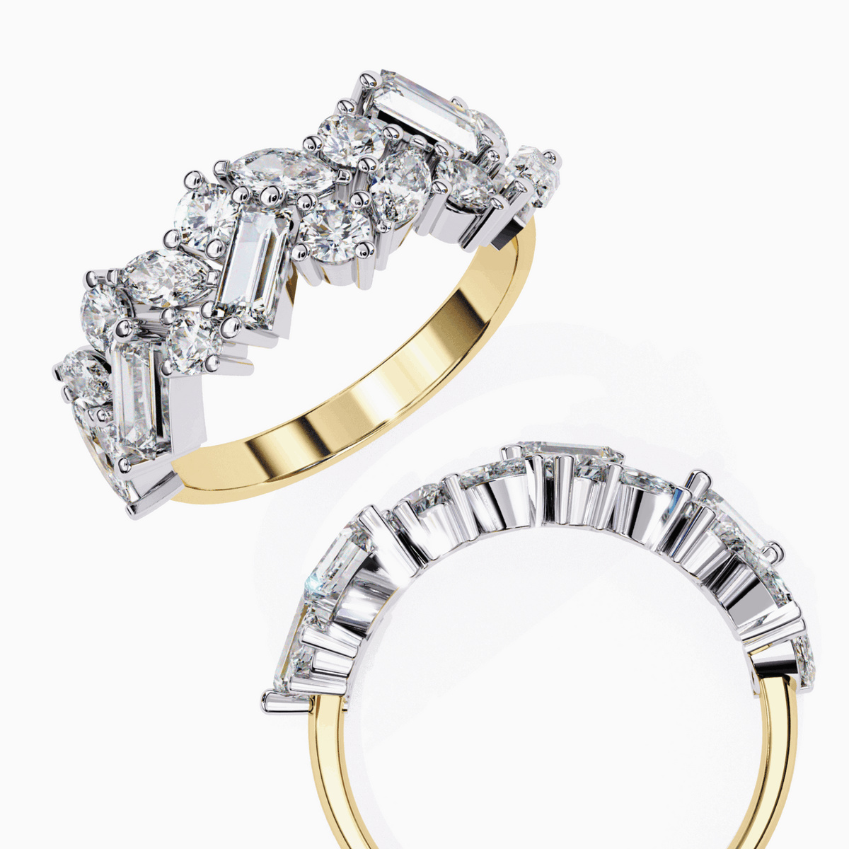1.75 Carat Marquise Eternity Engagement Ring in Moissanite | House of Estara