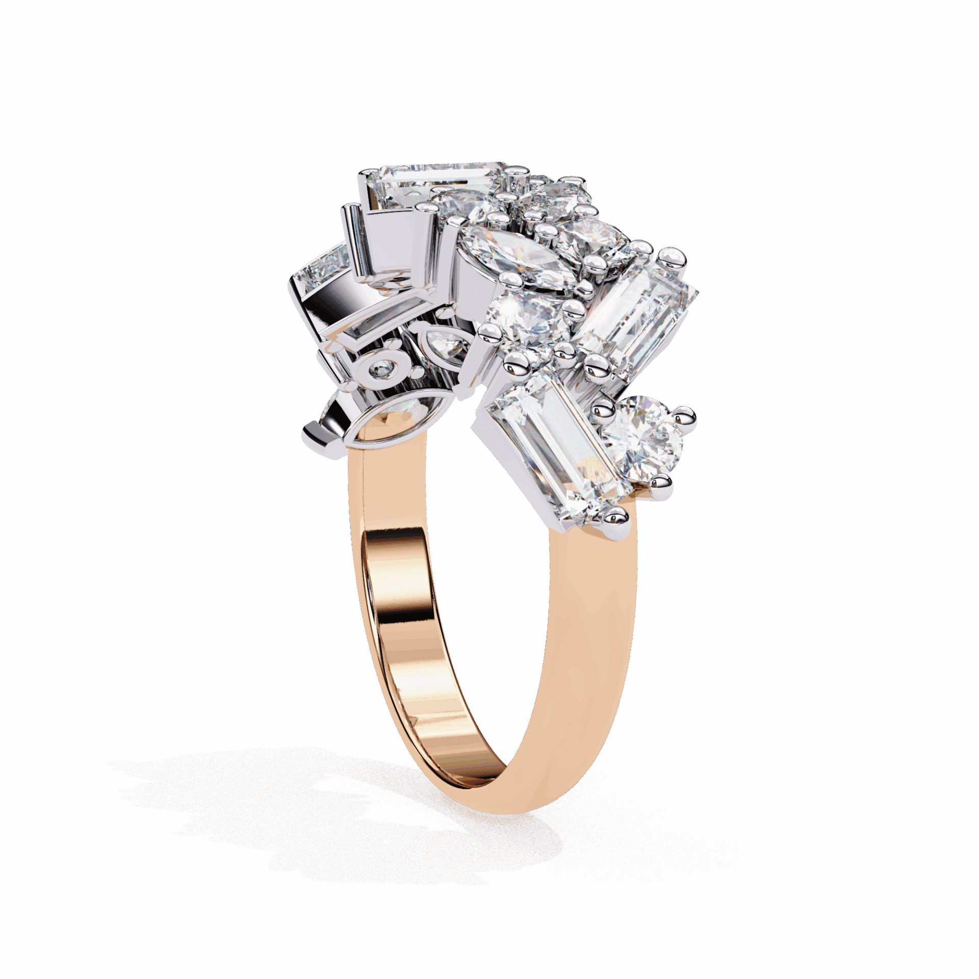 1.75 Carat Marquise Eternity Engagement Ring in Moissanite | House of Estara