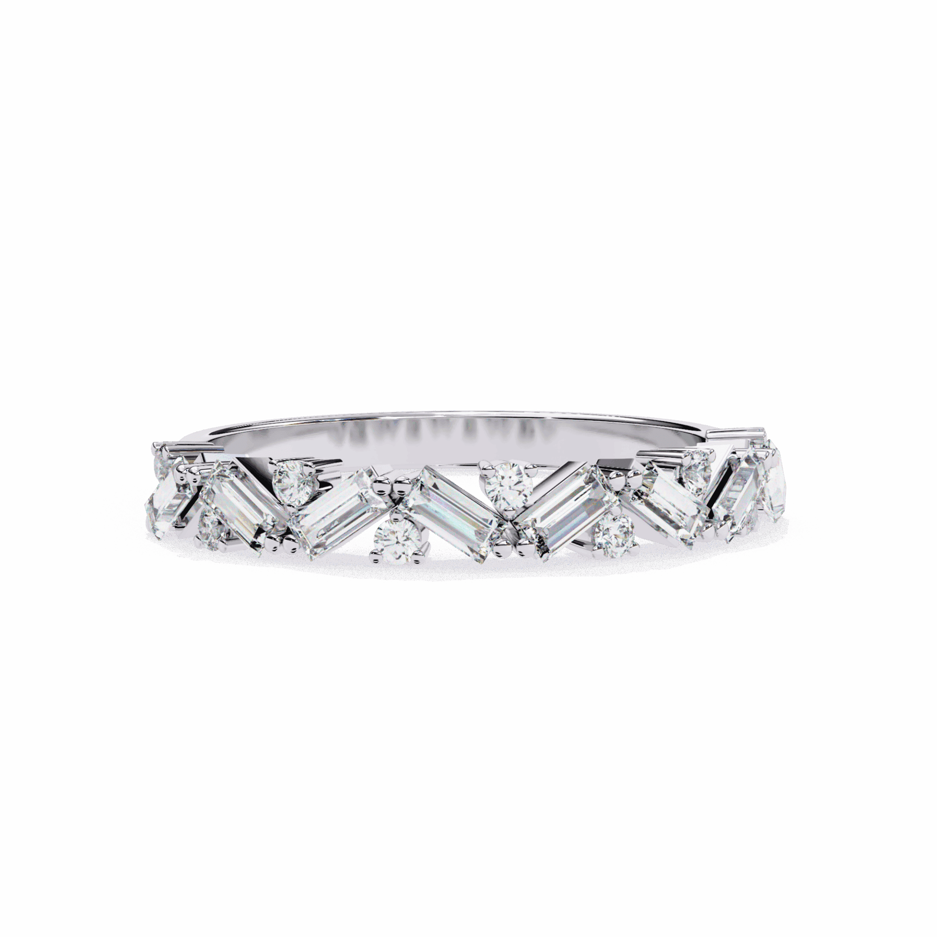 0.5 Carat Baguette and Round Twilight Engagement Ring in Moissanite | House of Estara