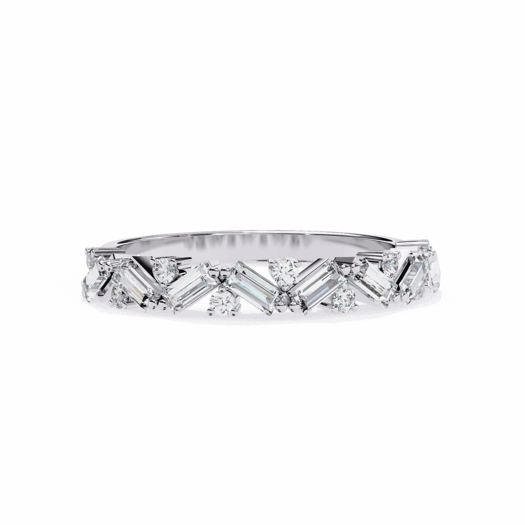 0.5 Carat Baguette and Round Twilight Engagement Ring in Moissanite | House of Estara
