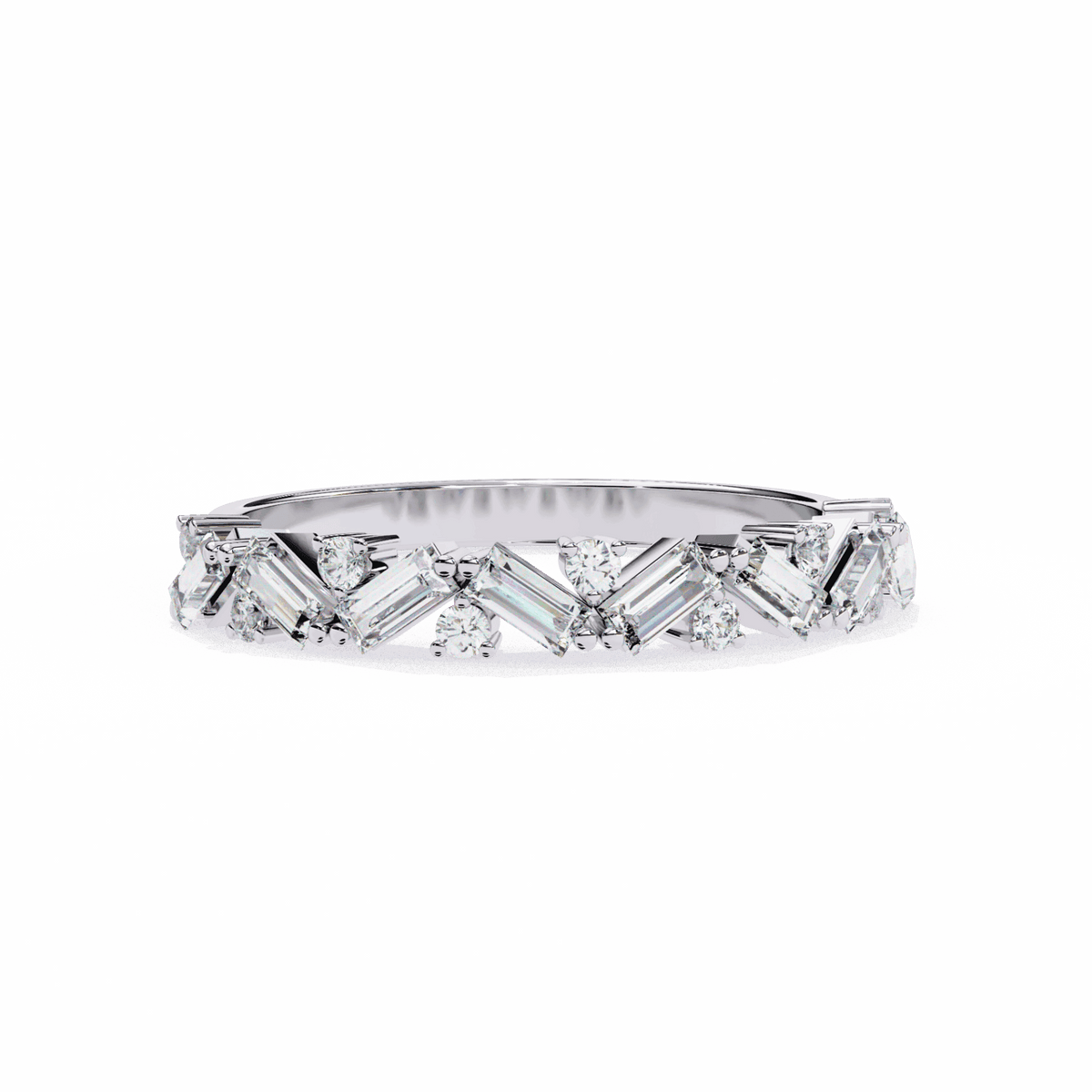 0.5 Carat Baguette and Round Twilight Engagement Ring in Moissanite | House of Estara
