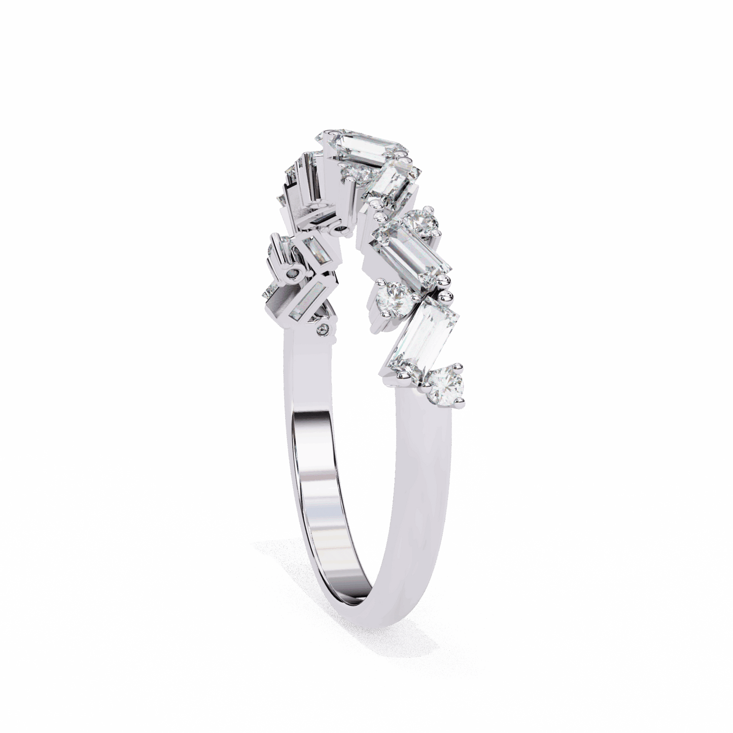 0.5 Carat Baguette and Round Twilight Engagement Ring in Moissanite | House of Estara