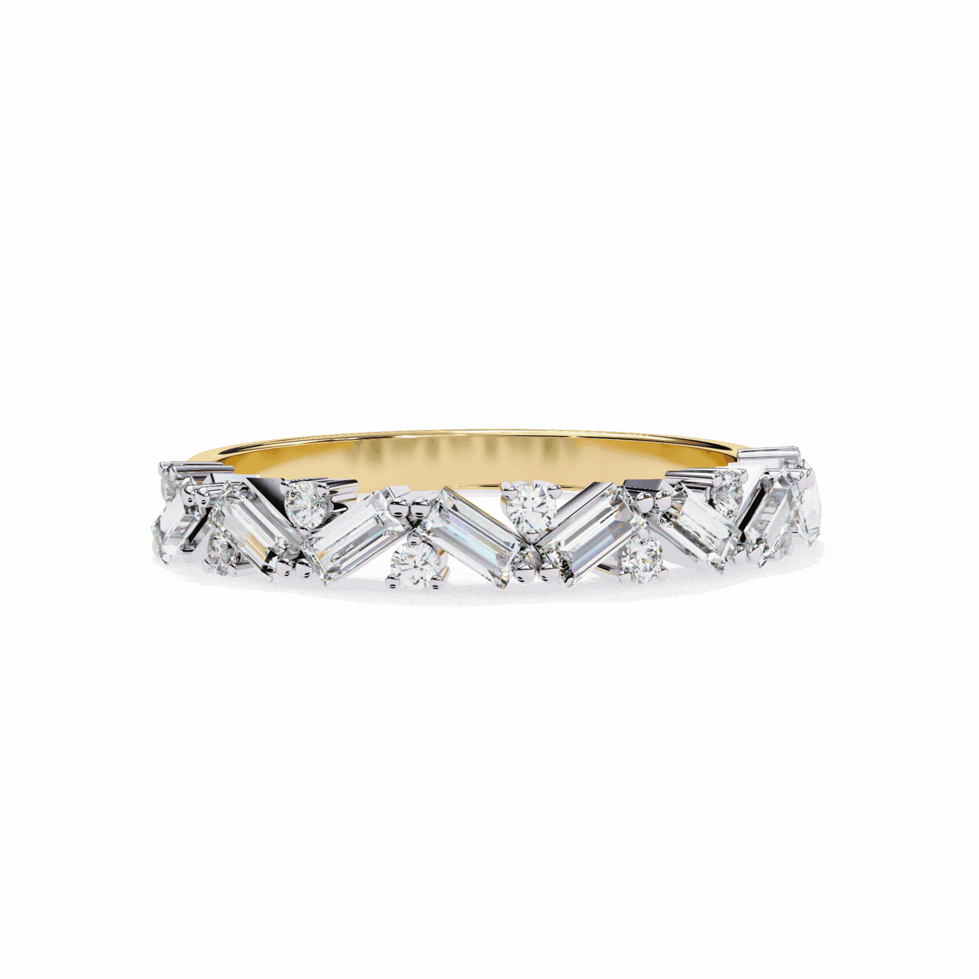 0.5 Carat Baguette and Round Twilight Engagement Ring in Moissanite | House of Estara