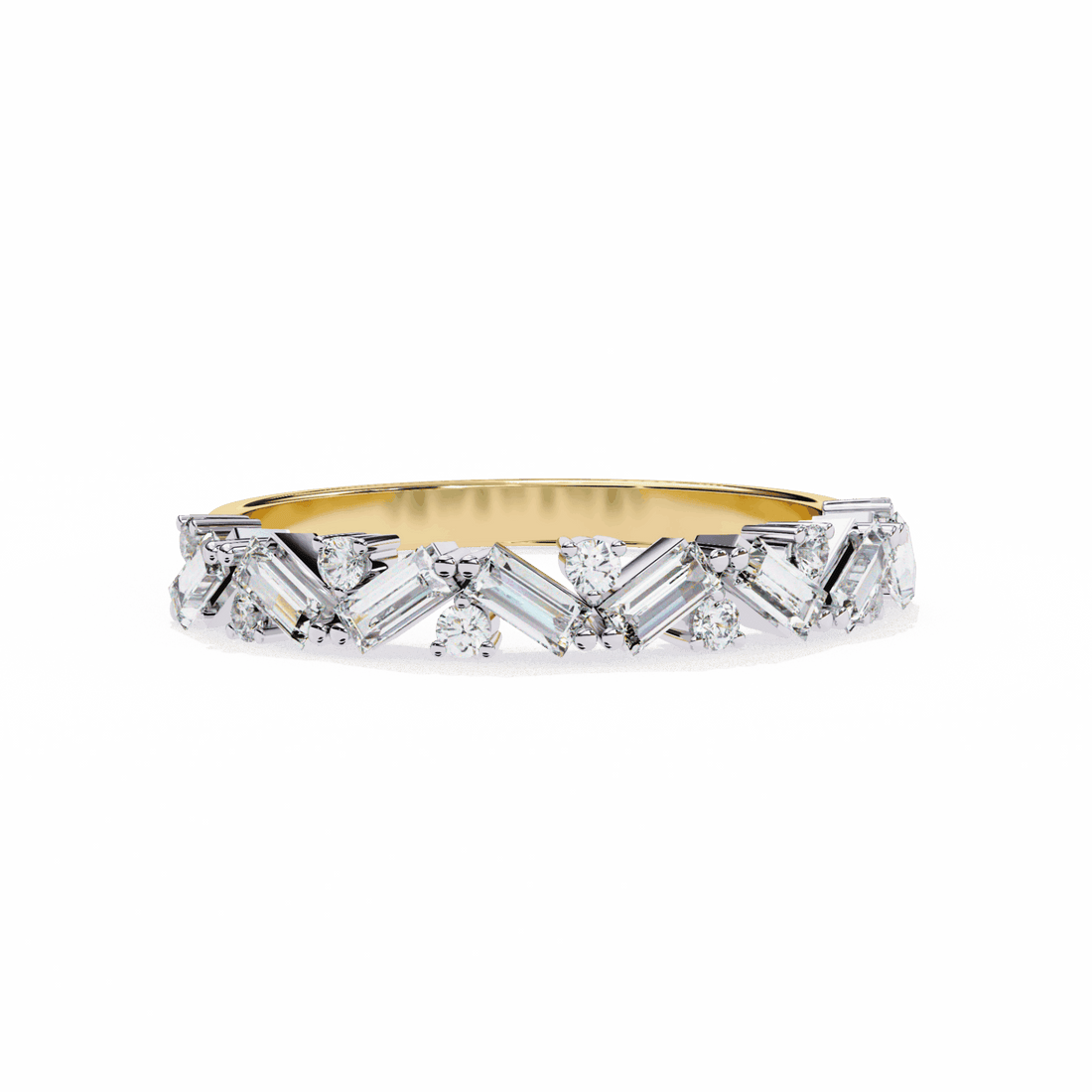0.5 Carat Baguette and Round Twilight Engagement Ring in Moissanite | House of Estara