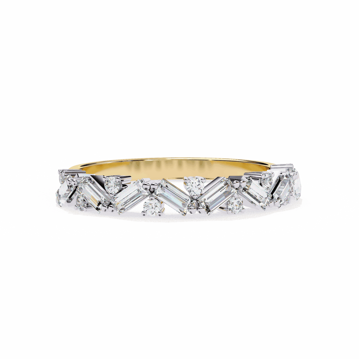 0.5 Carat Baguette and Round Twilight Engagement Ring in Moissanite | House of Estara