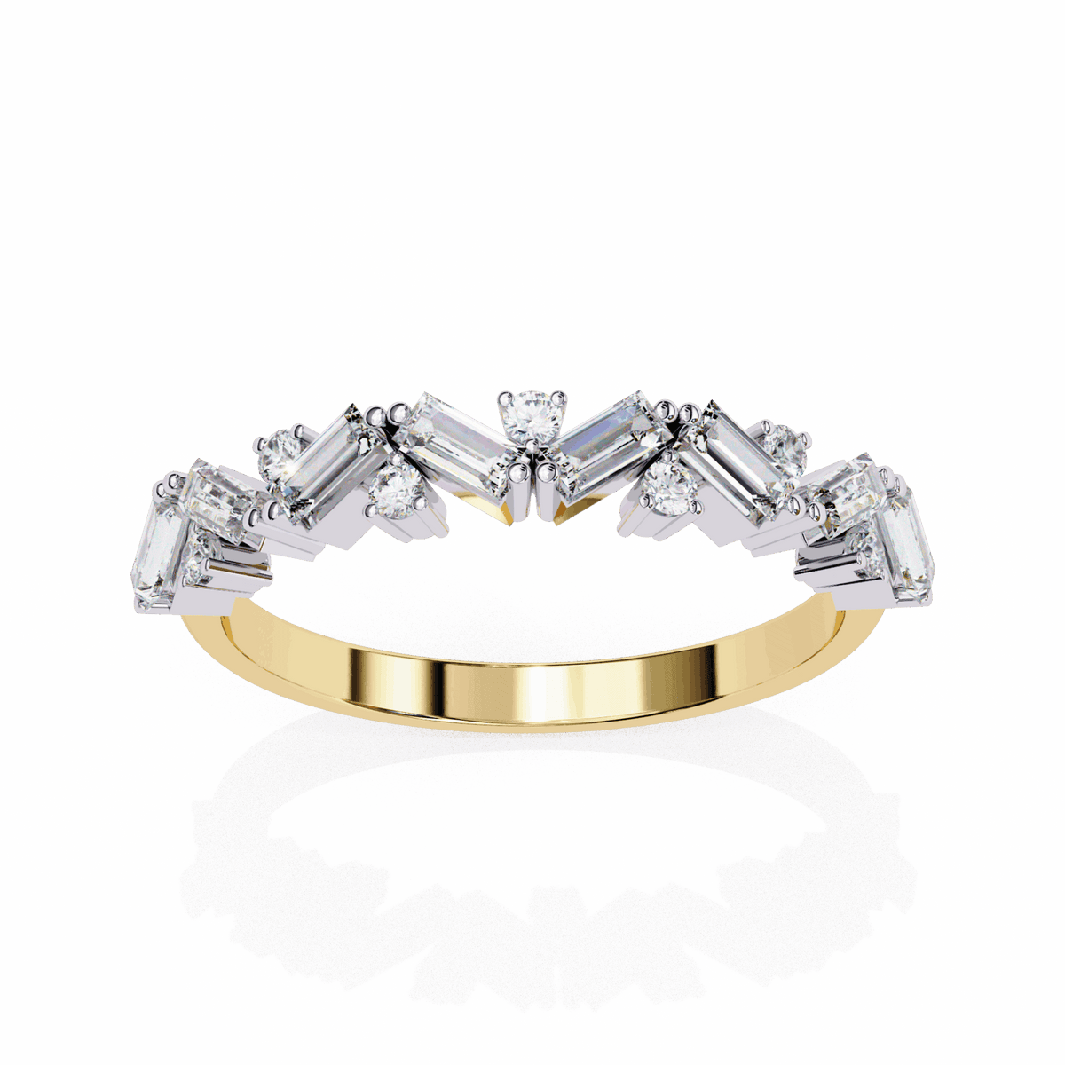 0.5 Carat Baguette and Round Twilight Engagement Ring in Moissanite | House of Estara