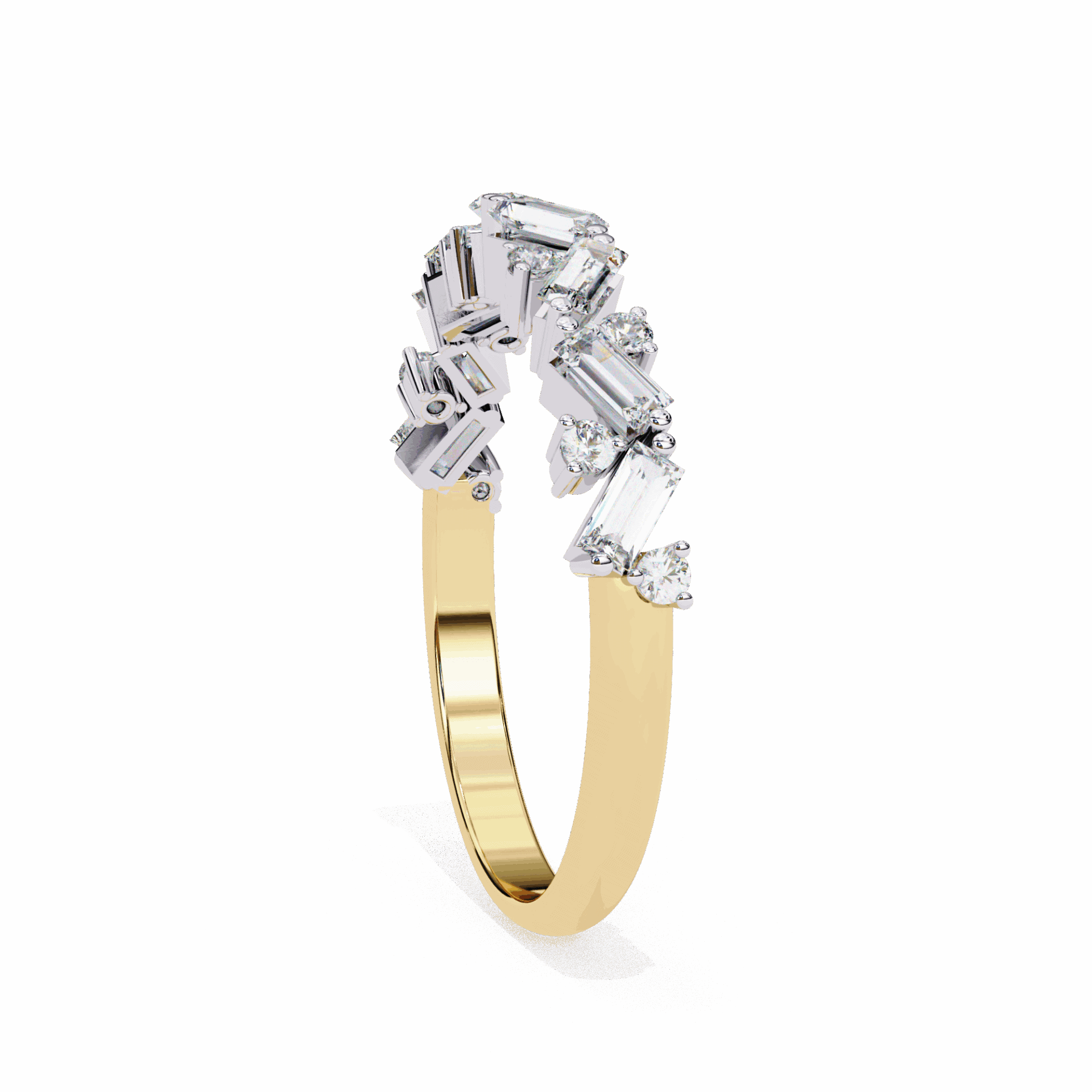 0.5 Carat Baguette and Round Twilight Engagement Ring in Moissanite | House of Estara
