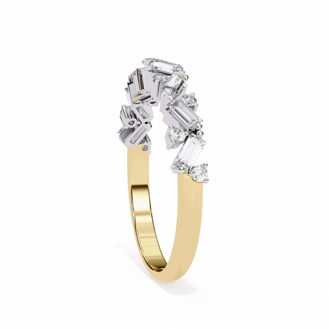 0.5 Carat Baguette and Round Twilight Engagement Ring in Moissanite | House of Estara
