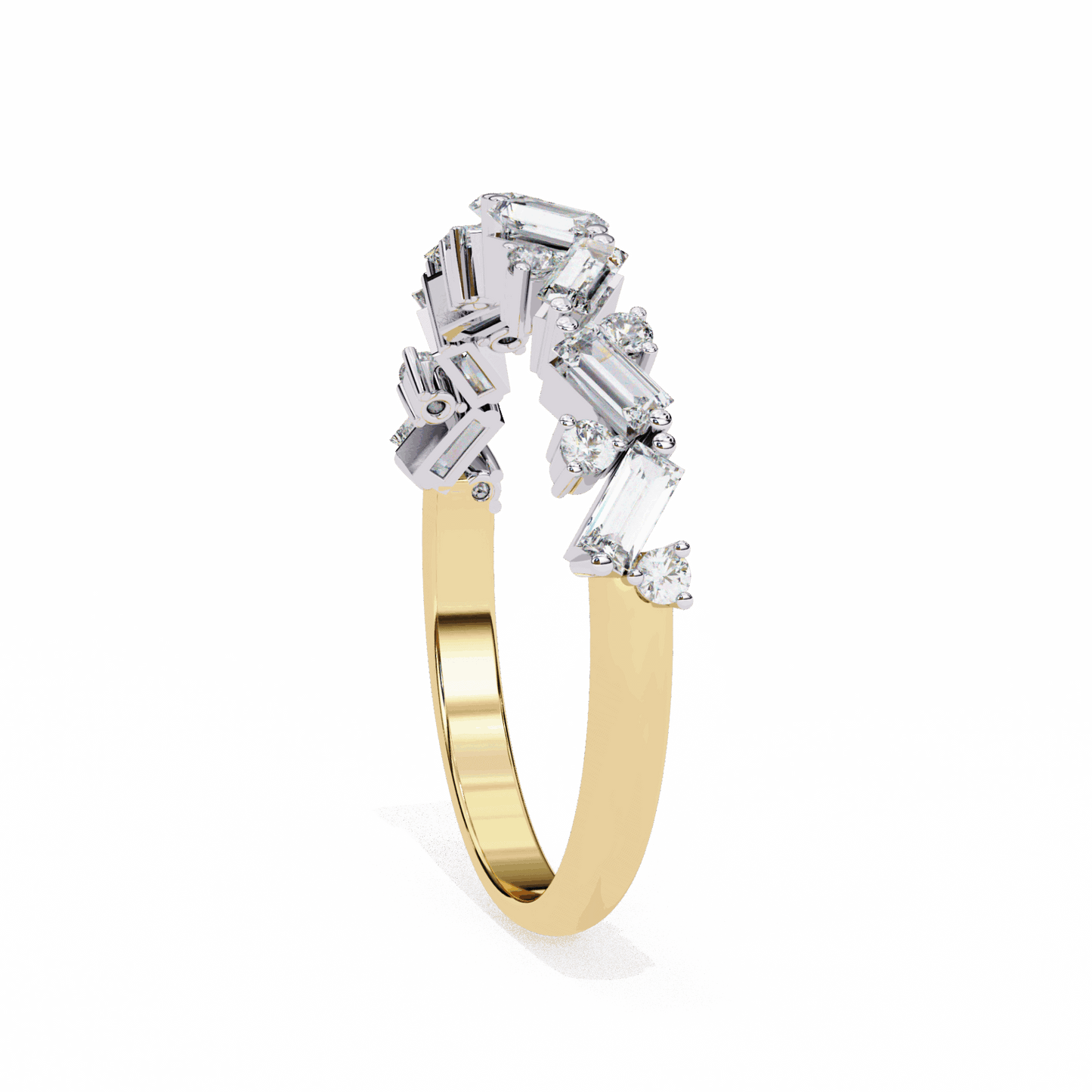 0.5 Carat Baguette and Round Twilight Engagement Ring in Moissanite | House of Estara