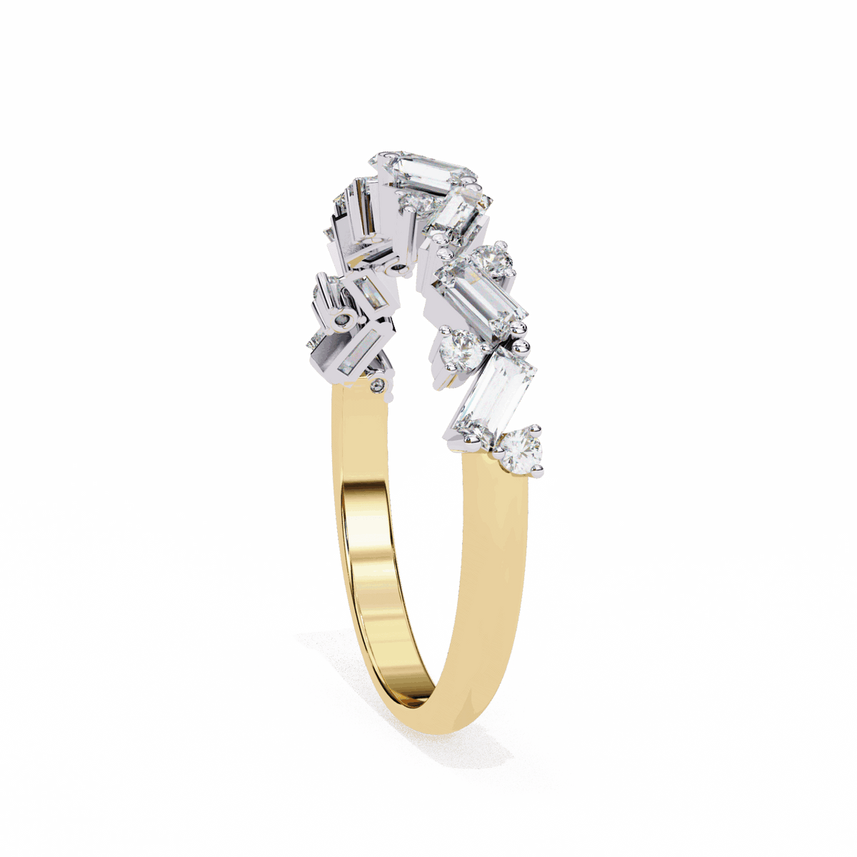 0.5 Carat Baguette and Round Twilight Engagement Ring in Moissanite | House of Estara