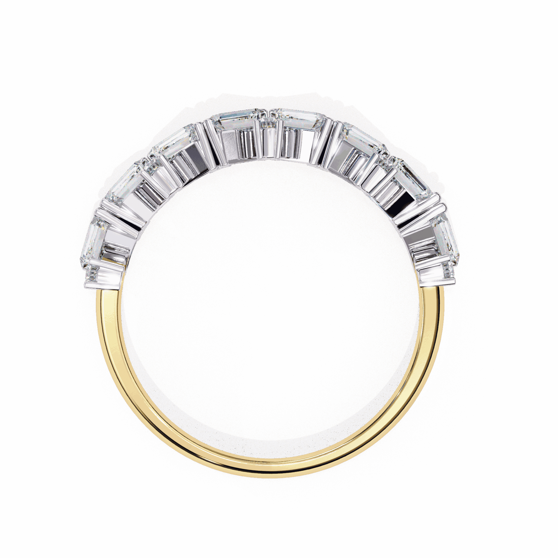 0.5 Carat Baguette and Round Twilight Engagement Ring in Moissanite | House of Estara