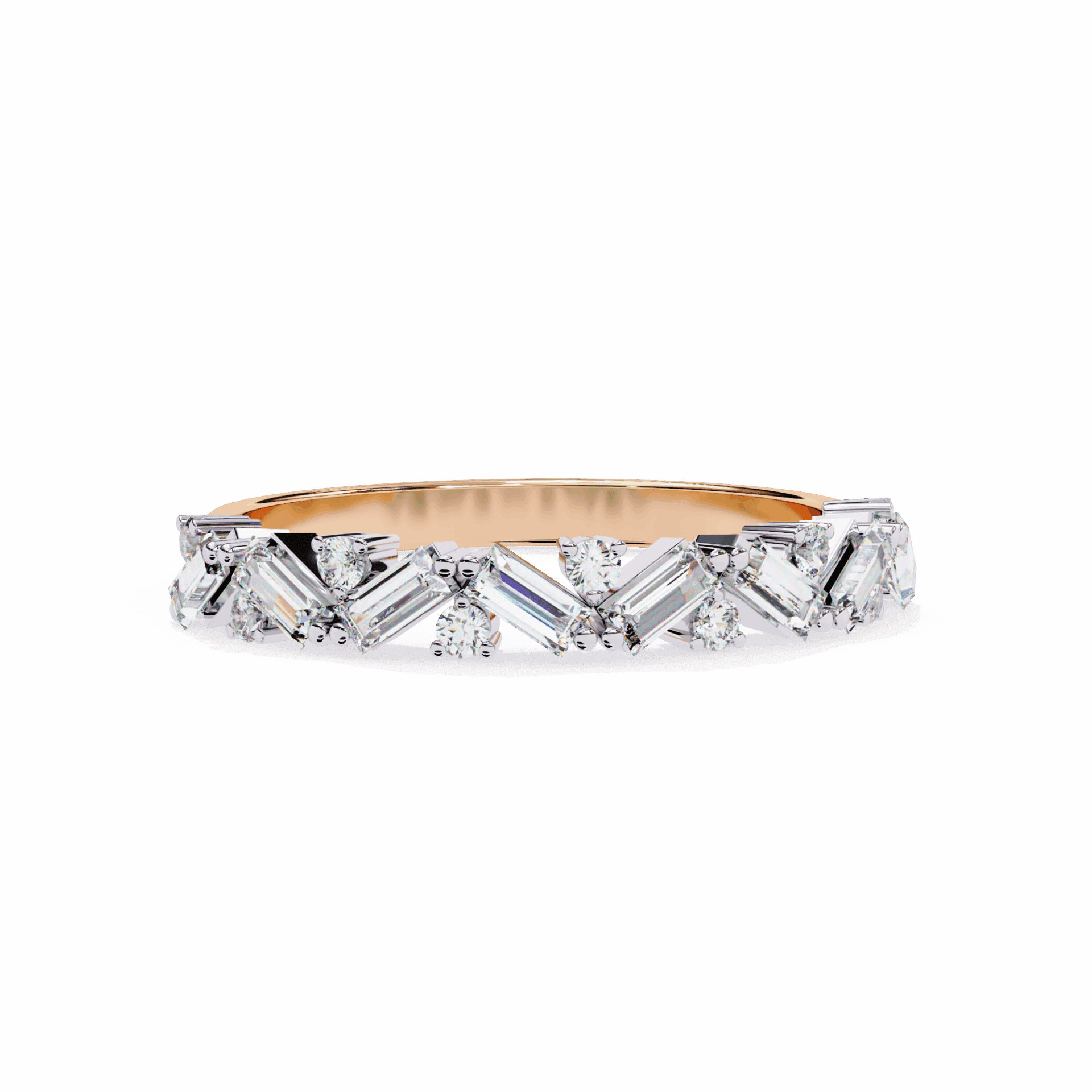 0.5 Carat Baguette and Round Twilight Engagement Ring in Moissanite | House of Estara