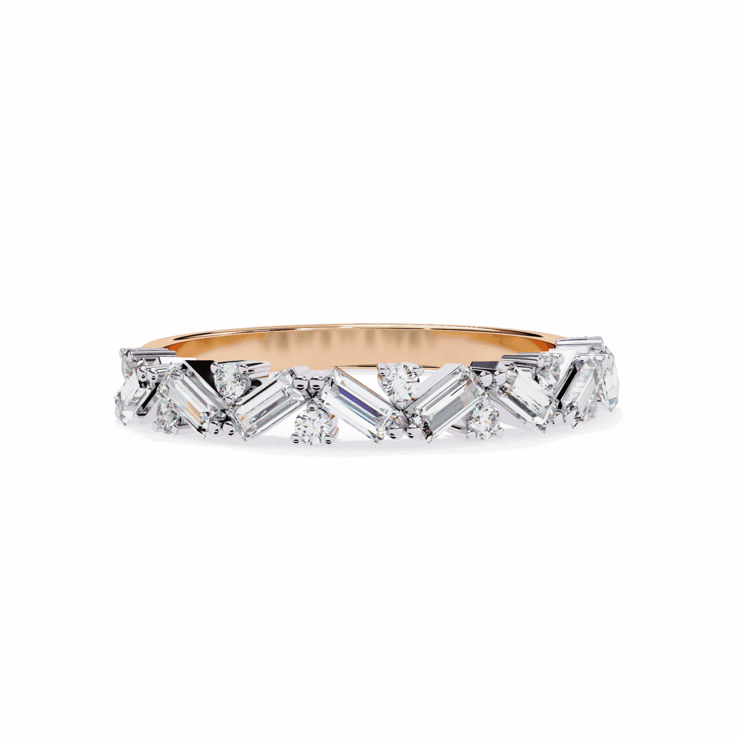 0.5 Carat Baguette and Round Twilight Engagement Ring in Moissanite | House of Estara