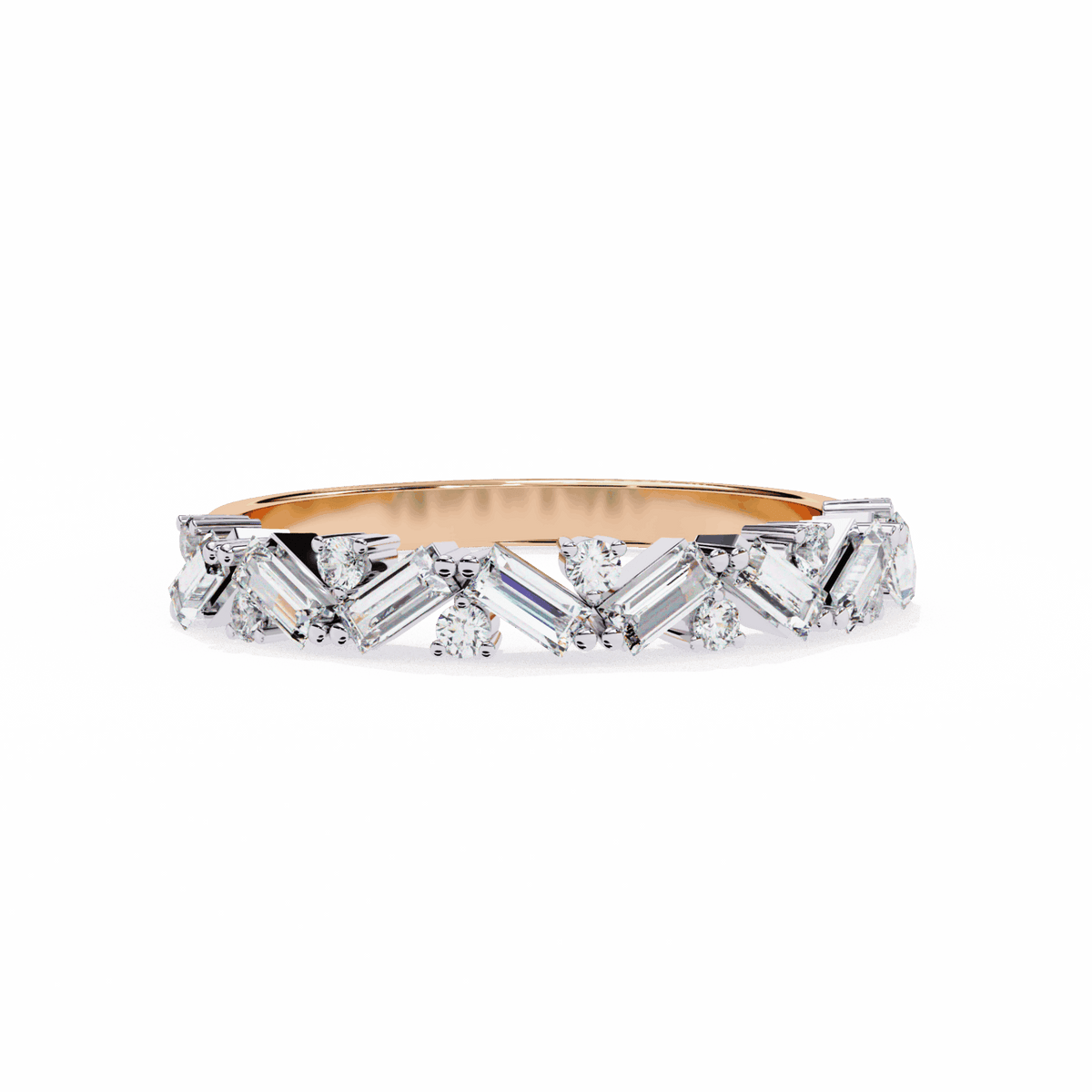 0.5 Carat Baguette and Round Twilight Engagement Ring in Moissanite | House of Estara