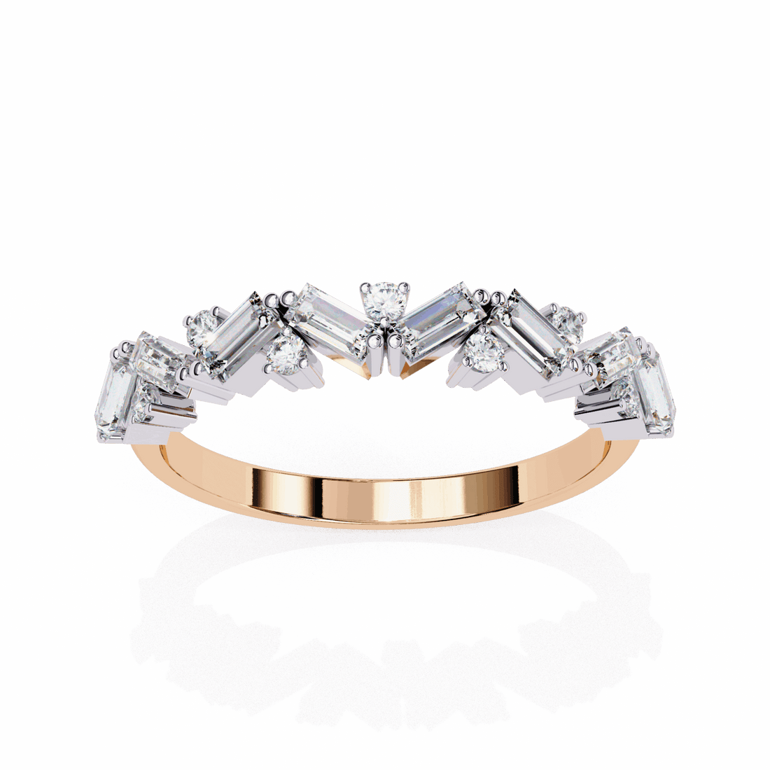 0.5 Carat Baguette and Round Twilight Engagement Ring in Moissanite | House of Estara