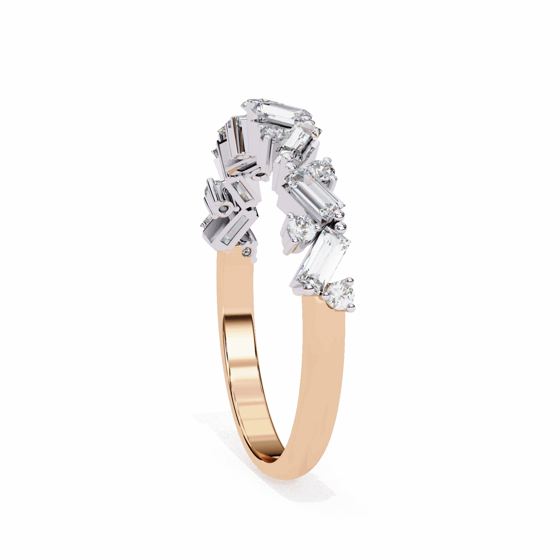 0.5 Carat Baguette and Round Twilight Engagement Ring in Moissanite | House of Estara