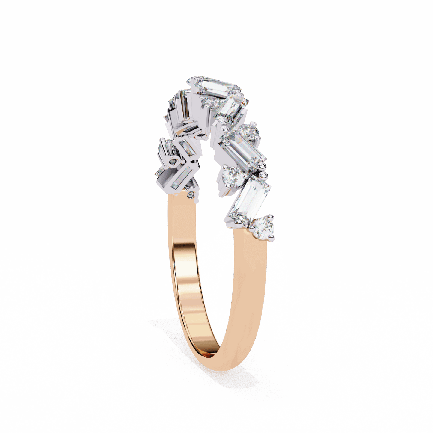 0.5 Carat Baguette and Round Twilight Engagement Ring in Moissanite | House of Estara