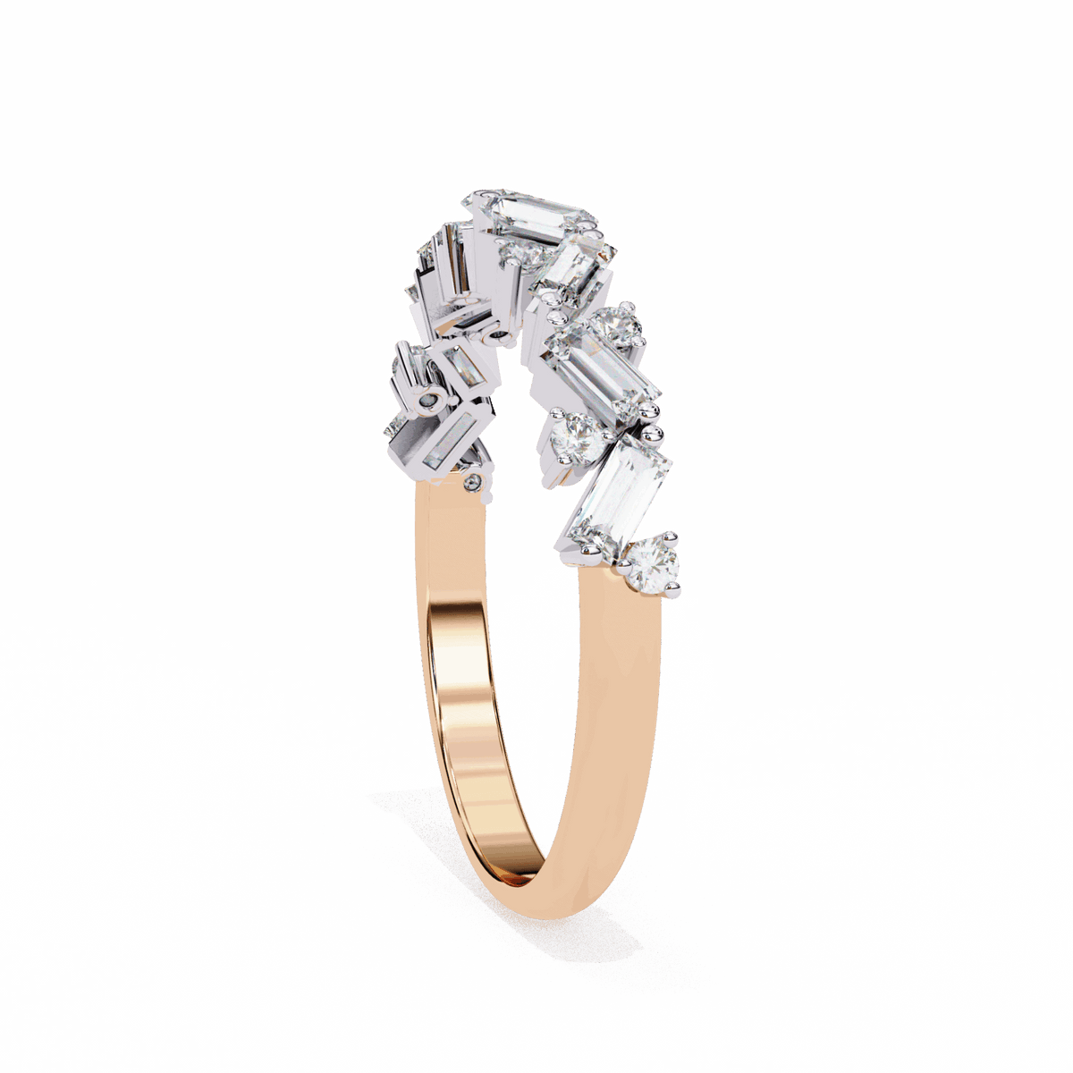 0.5 Carat Baguette and Round Twilight Engagement Ring in Moissanite | House of Estara