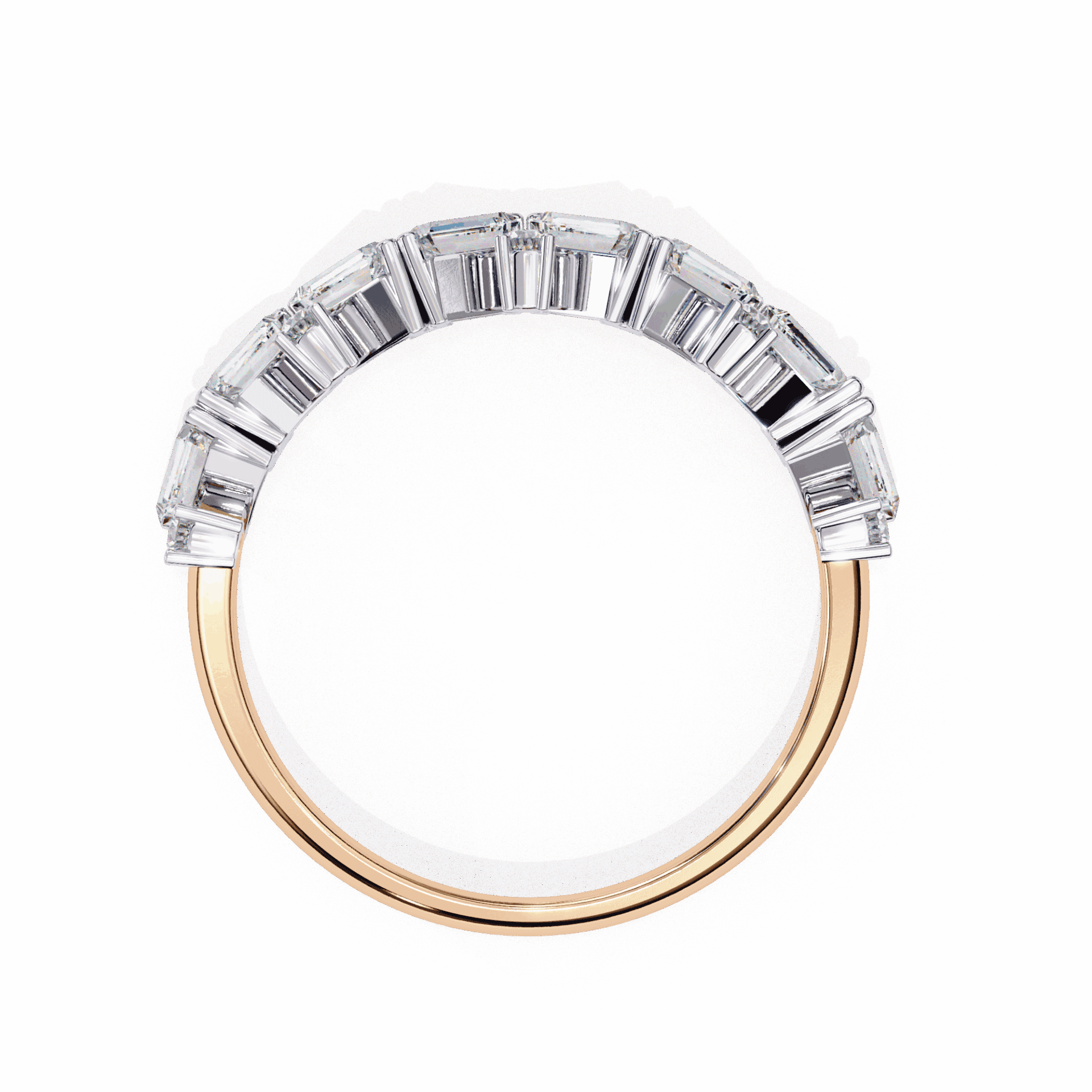 0.5 Carat Baguette and Round Twilight Engagement Ring in Moissanite | House of Estara
