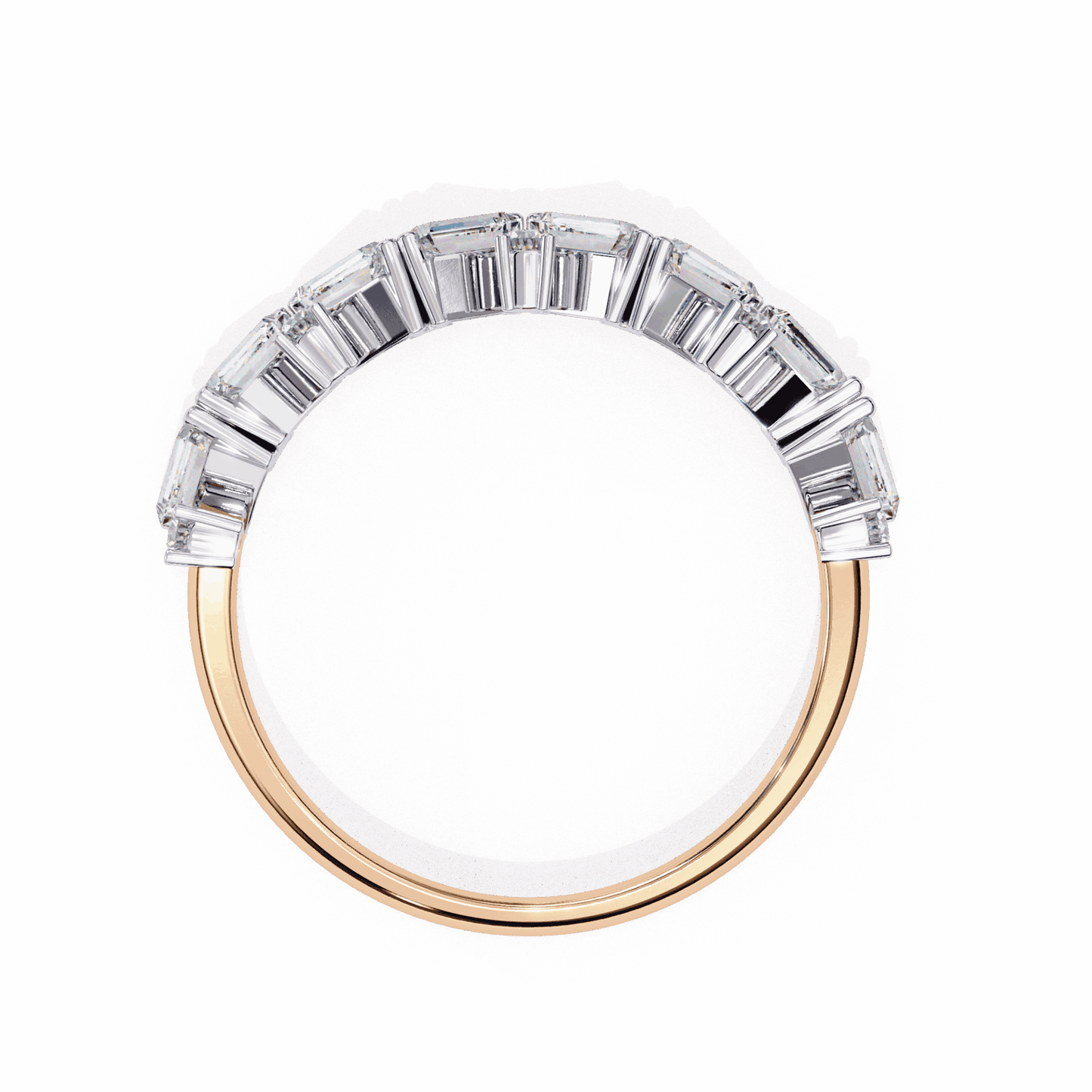 0.5 Carat Baguette and Round Twilight Engagement Ring in Moissanite | House of Estara