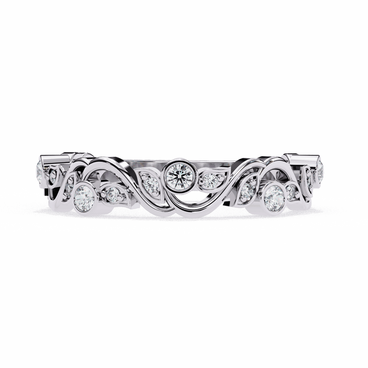 0.15 Carat Round Royale Band in Moissanite | House of Estara